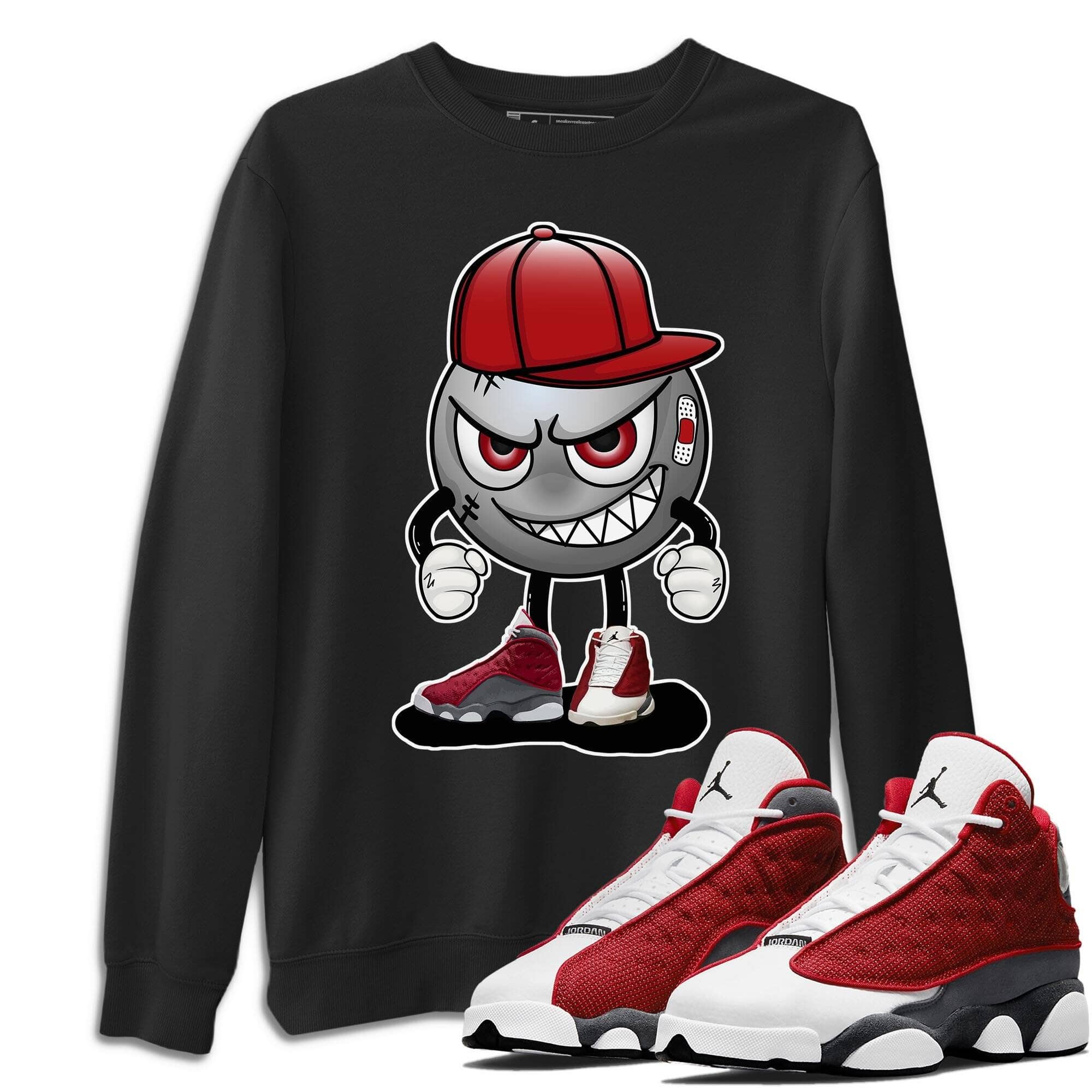 Jordan 13 Red Flint Shirt To Match Jordans Mischief Emoji Sneaker Tees Jordan 13 Red Flint Drip Gear Zone Sneaker Matching Clothing Unisex Shirts