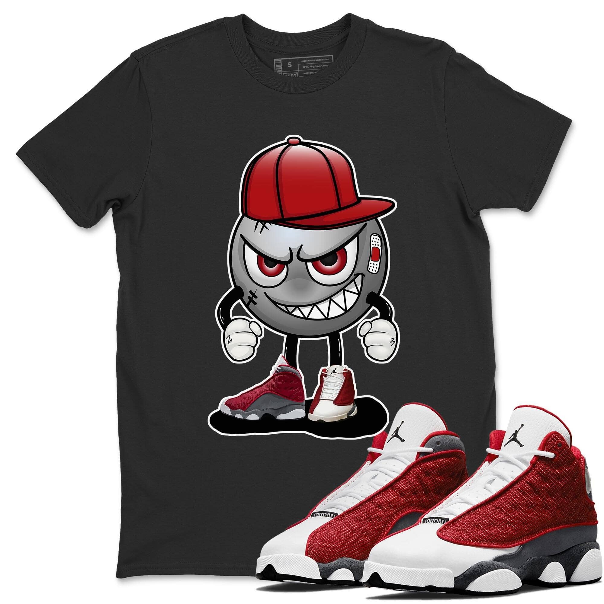 Jordan 13 Red Flint Shirt To Match Jordans Mischief Emoji Sneaker Tees Jordan 13 Red Flint Drip Gear Zone Sneaker Matching Clothing Unisex Shirts