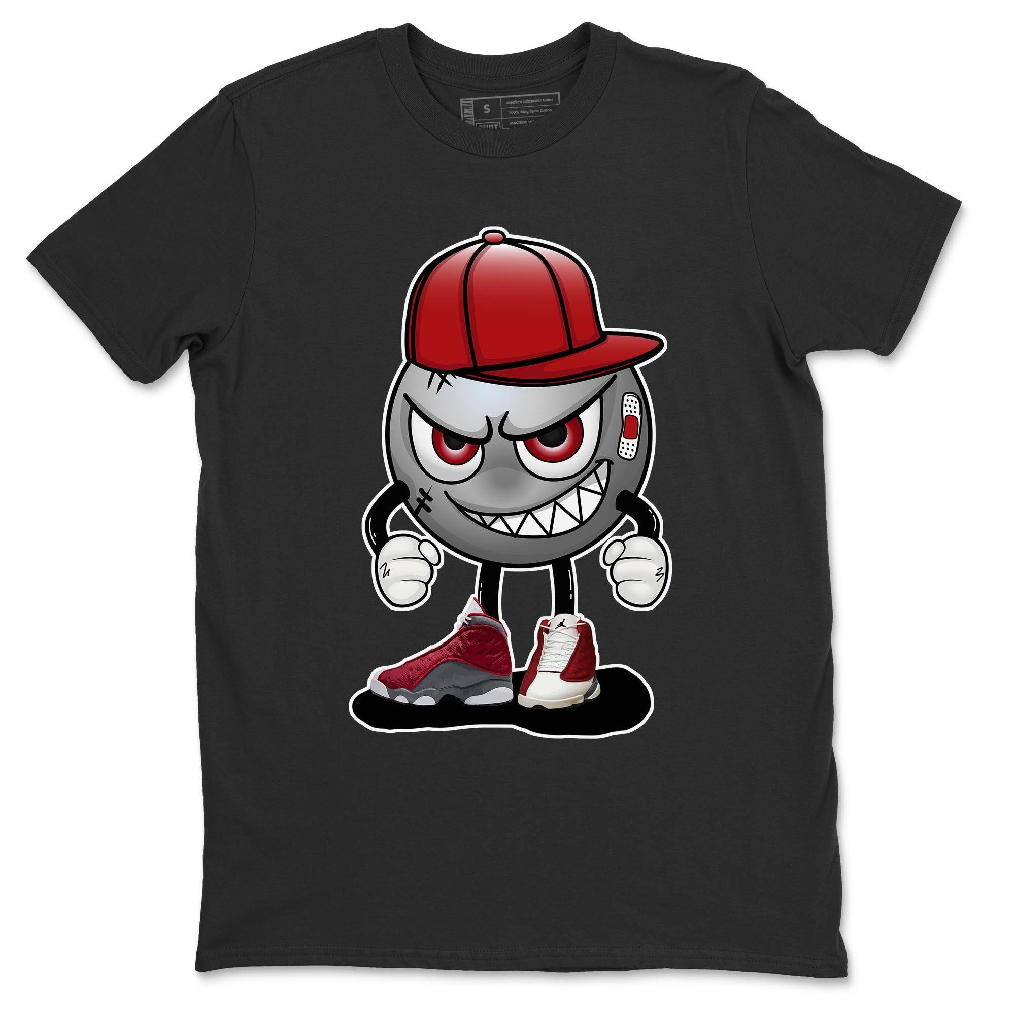 Jordan 13 Red Flint Shirt To Match Jordans Mischief Emoji Sneaker Tees Jordan 13 Red Flint Drip Gear Zone Sneaker Matching Clothing Unisex Shirts