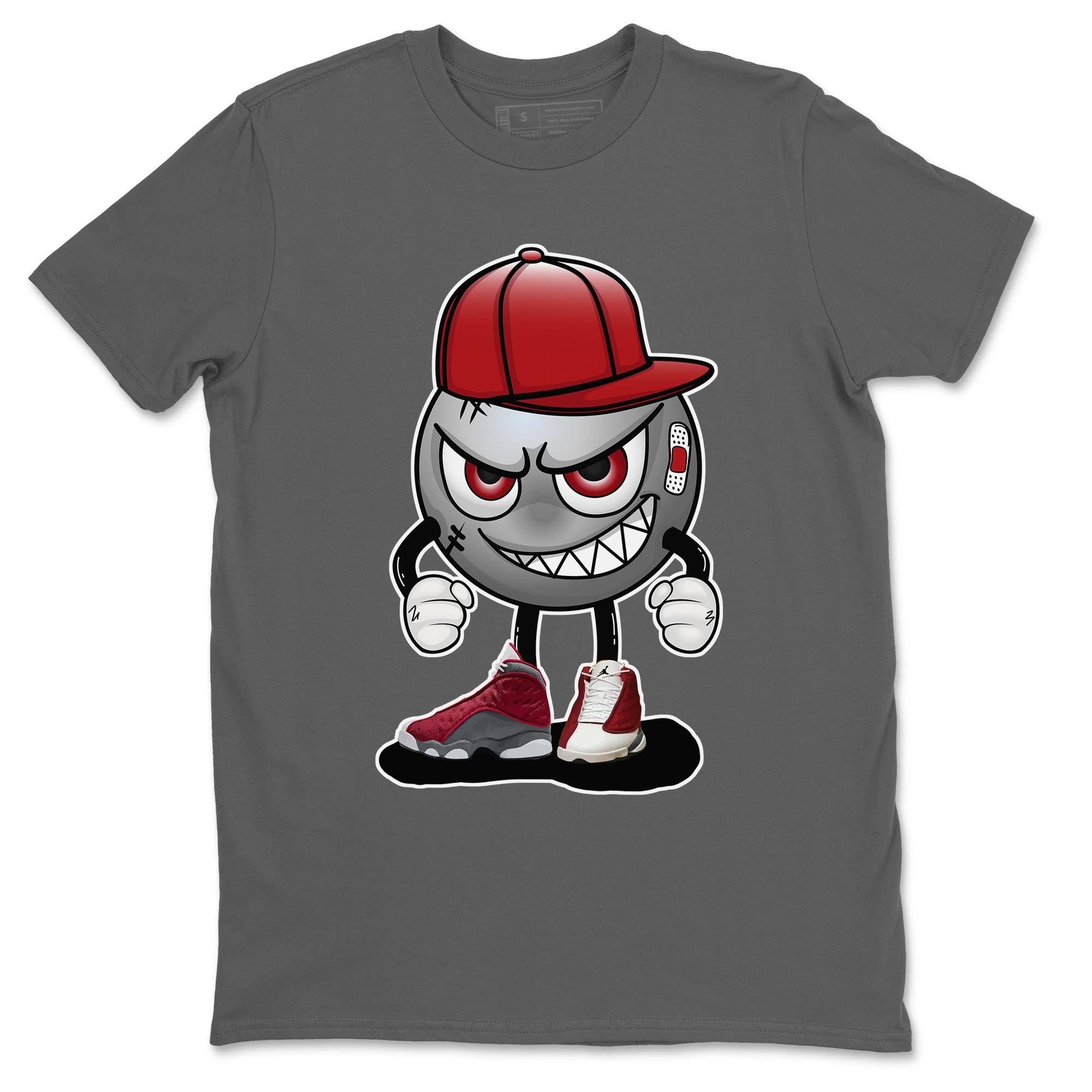 Jordan 13 Red Flint Shirt To Match Jordans Mischief Emoji Sneaker Tees Jordan 13 Red Flint Drip Gear Zone Sneaker Matching Clothing Unisex Shirts
