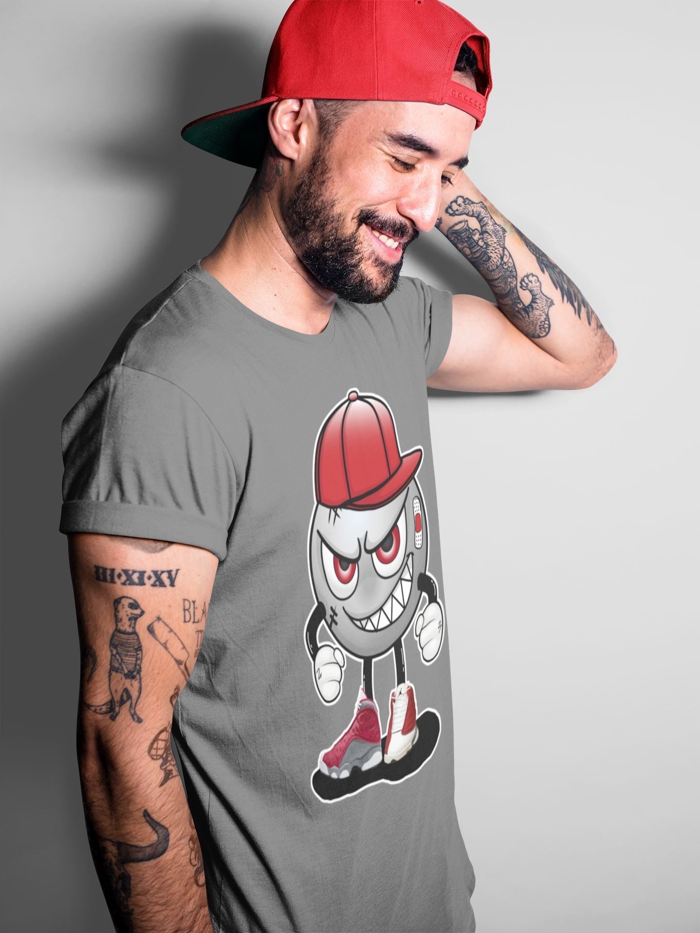 Jordan 13 Red Flint Shirt To Match Jordans Mischief Emoji Sneaker Tees Jordan 13 Red Flint Drip Gear Zone Sneaker Matching Clothing Unisex Shirts