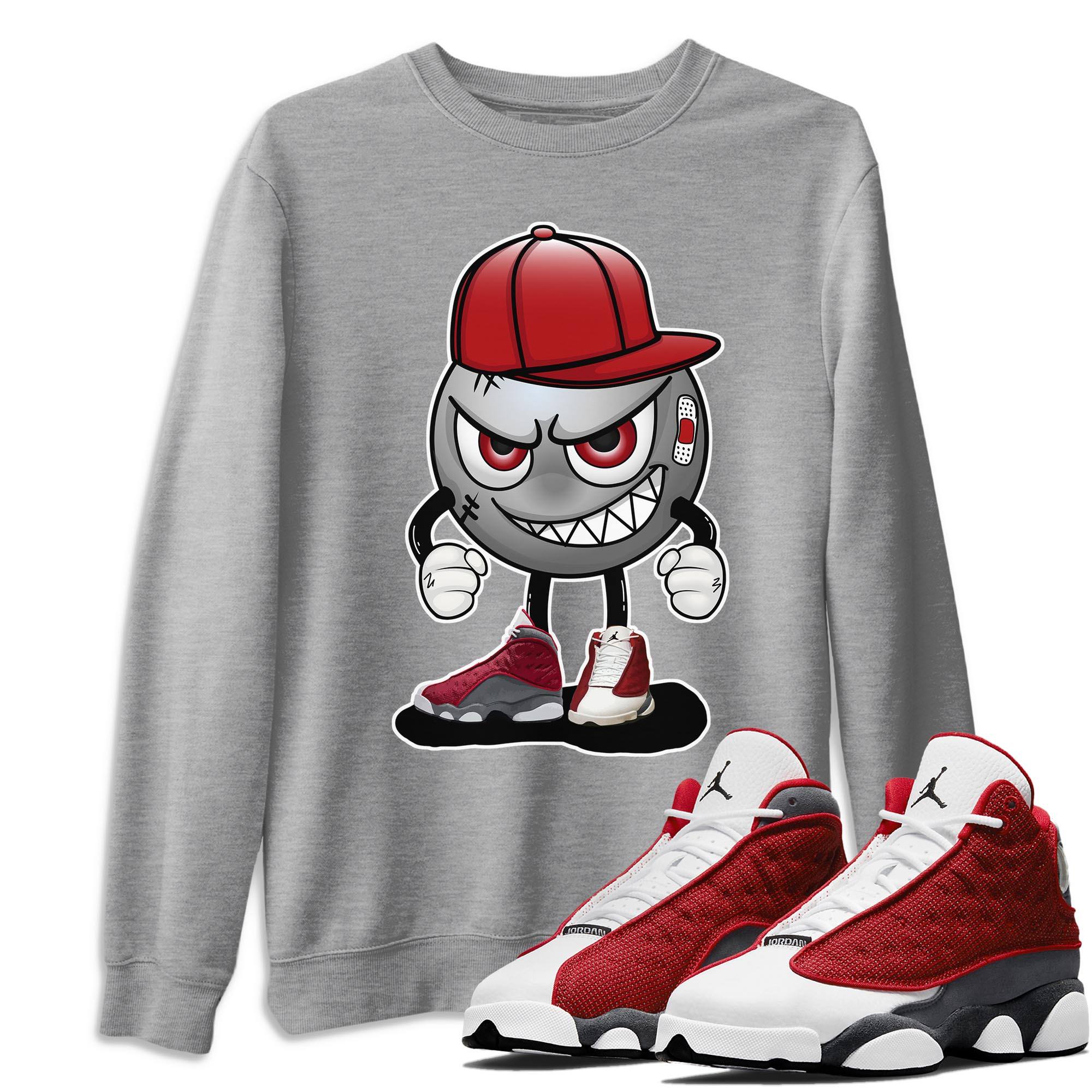 Jordan 13 Red Flint Shirt To Match Jordans Mischief Emoji Sneaker Tees Jordan 13 Red Flint Drip Gear Zone Sneaker Matching Clothing Unisex Shirts