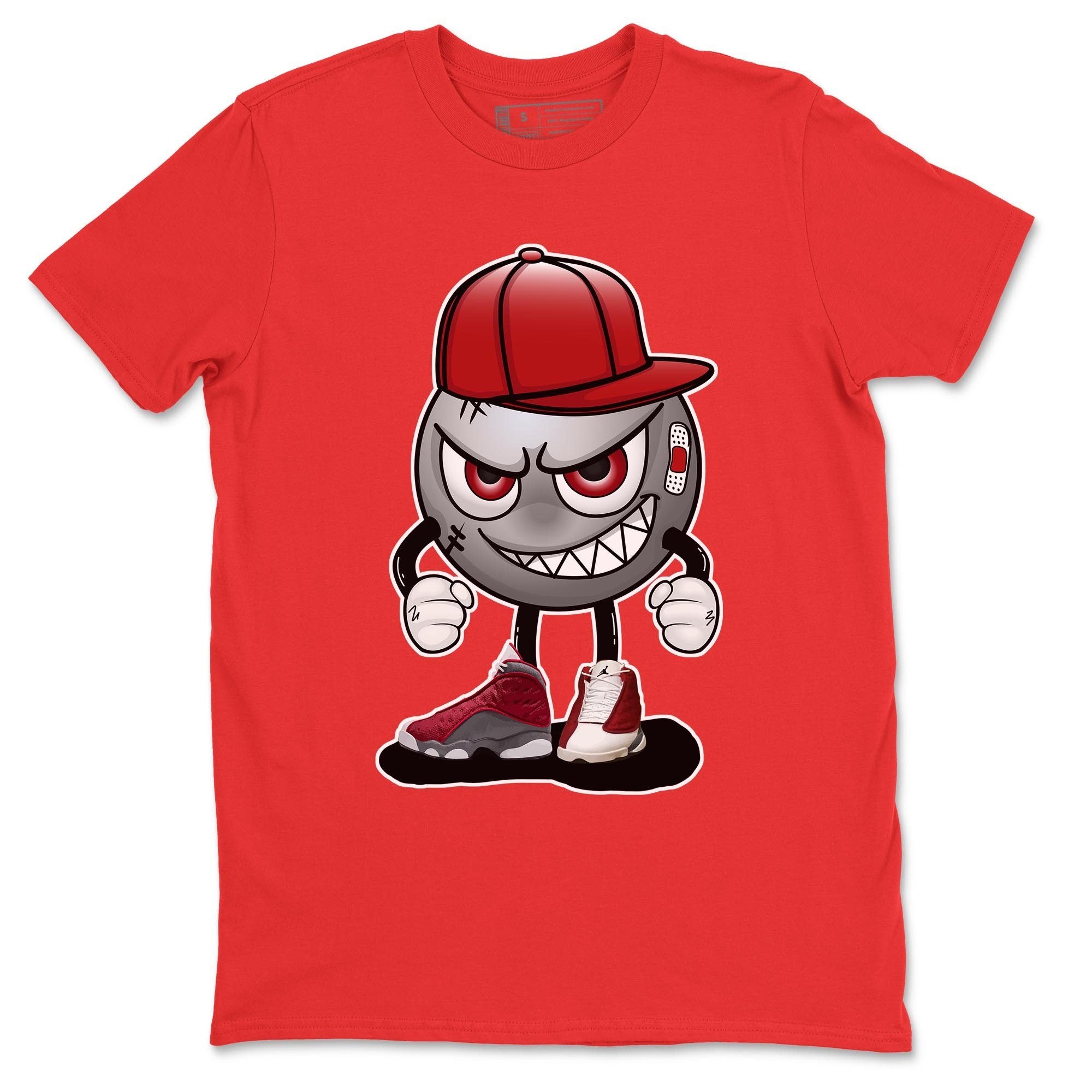 Jordan 13 Red Flint Shirt To Match Jordans Mischief Emoji Sneaker Tees Jordan 13 Red Flint Drip Gear Zone Sneaker Matching Clothing Unisex Shirts