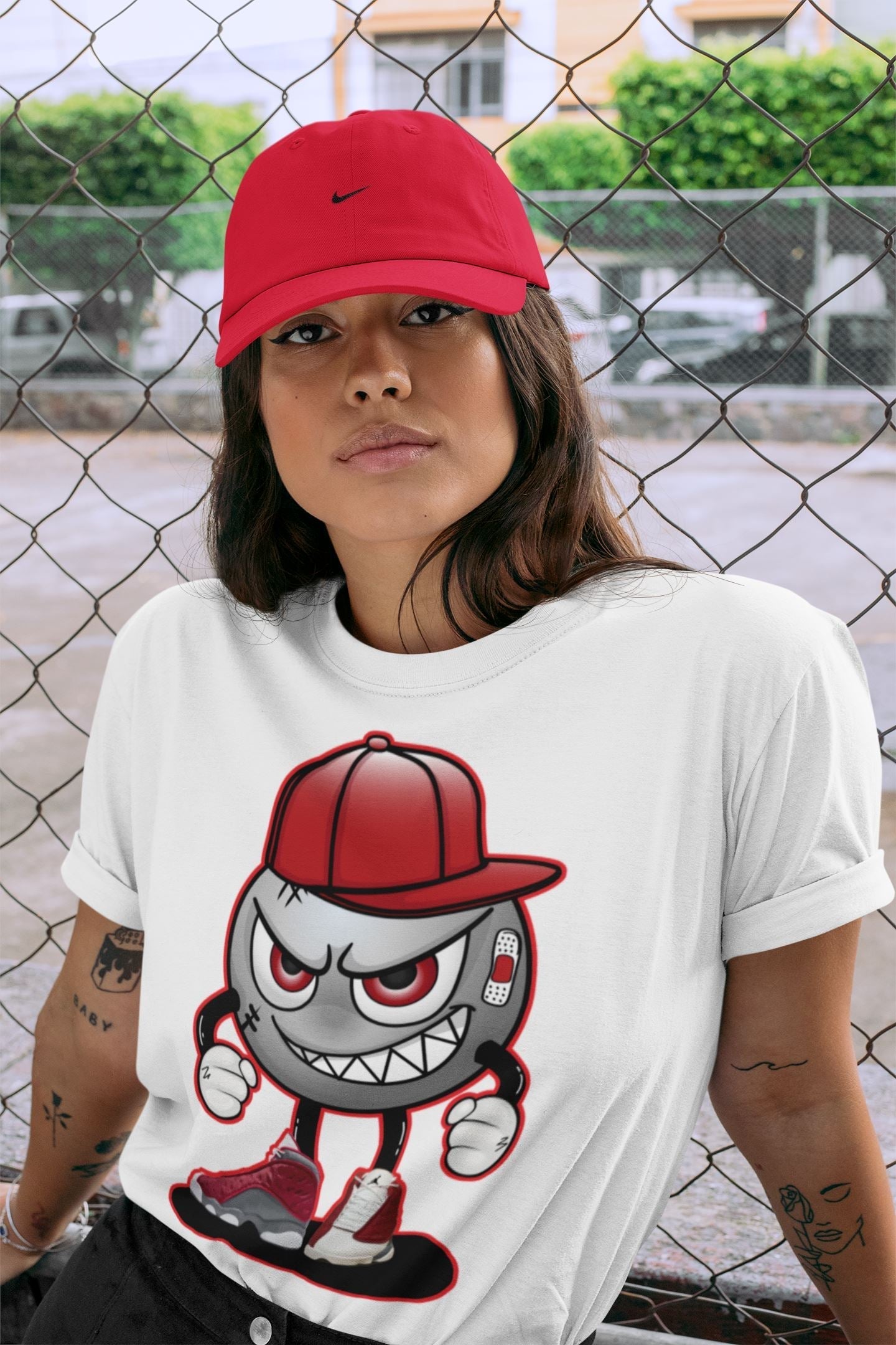 Jordan 13 Red Flint Shirt To Match Jordans Mischief Emoji Sneaker Tees Jordan 13 Red Flint Drip Gear Zone Sneaker Matching Clothing Unisex Shirts