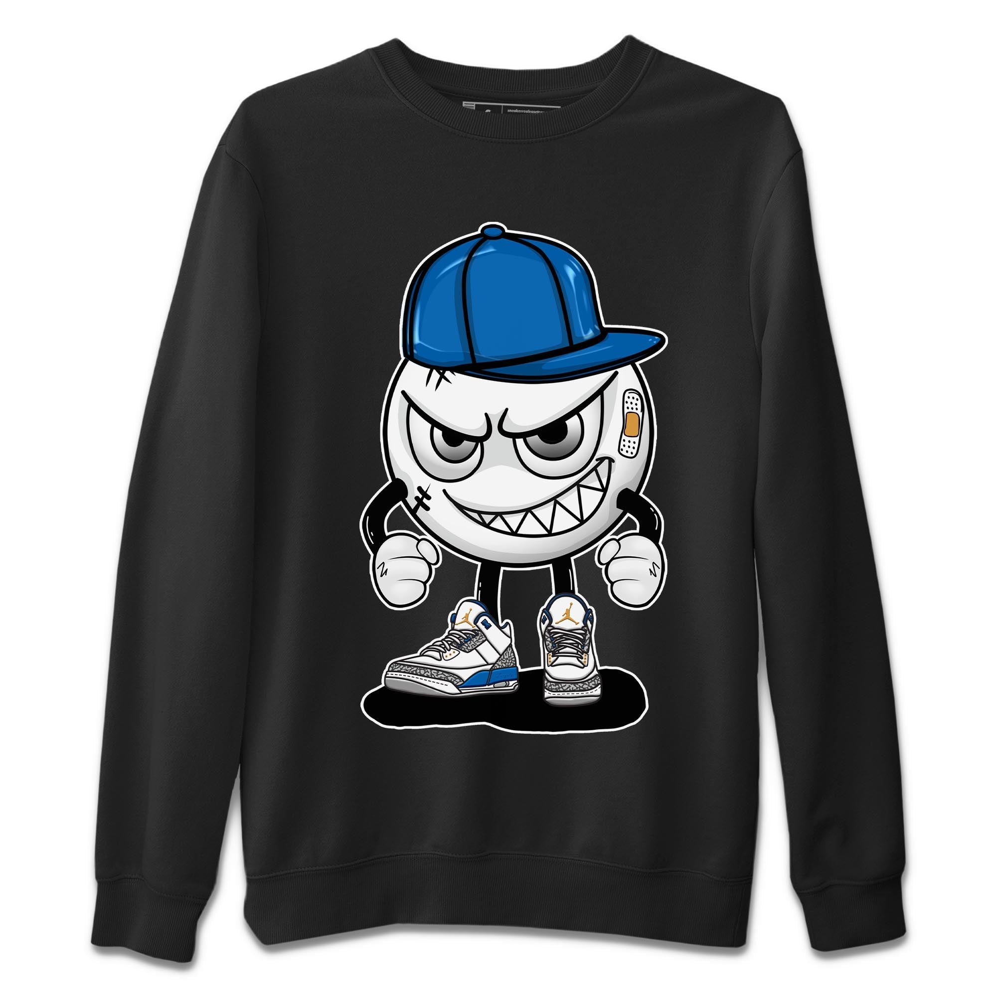 Air Jordan 3 Wizards Sneaker Match Tees Mischief Emoji Streetwear Sneaker Shirt Air Jordan 3 Wizards Sneaker Release Tees Unisex Shirts Black 2