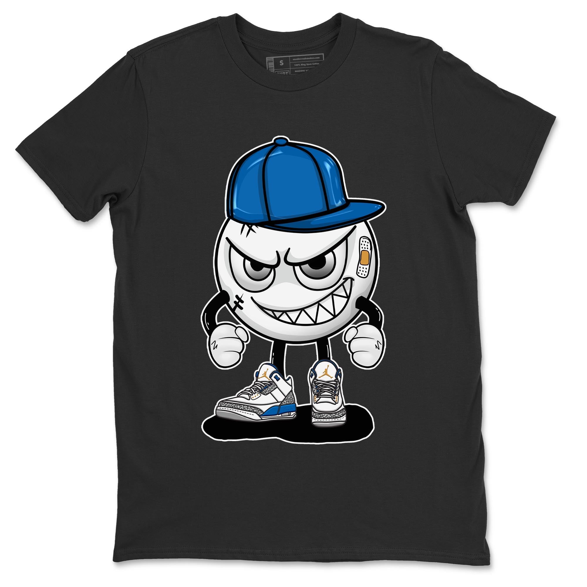 Air Jordan 3 Wizards Sneaker Match Tees Mischief Emoji Streetwear Sneaker Shirt Air Jordan 3 Wizards Sneaker Release Tees Unisex Shirts Black 2