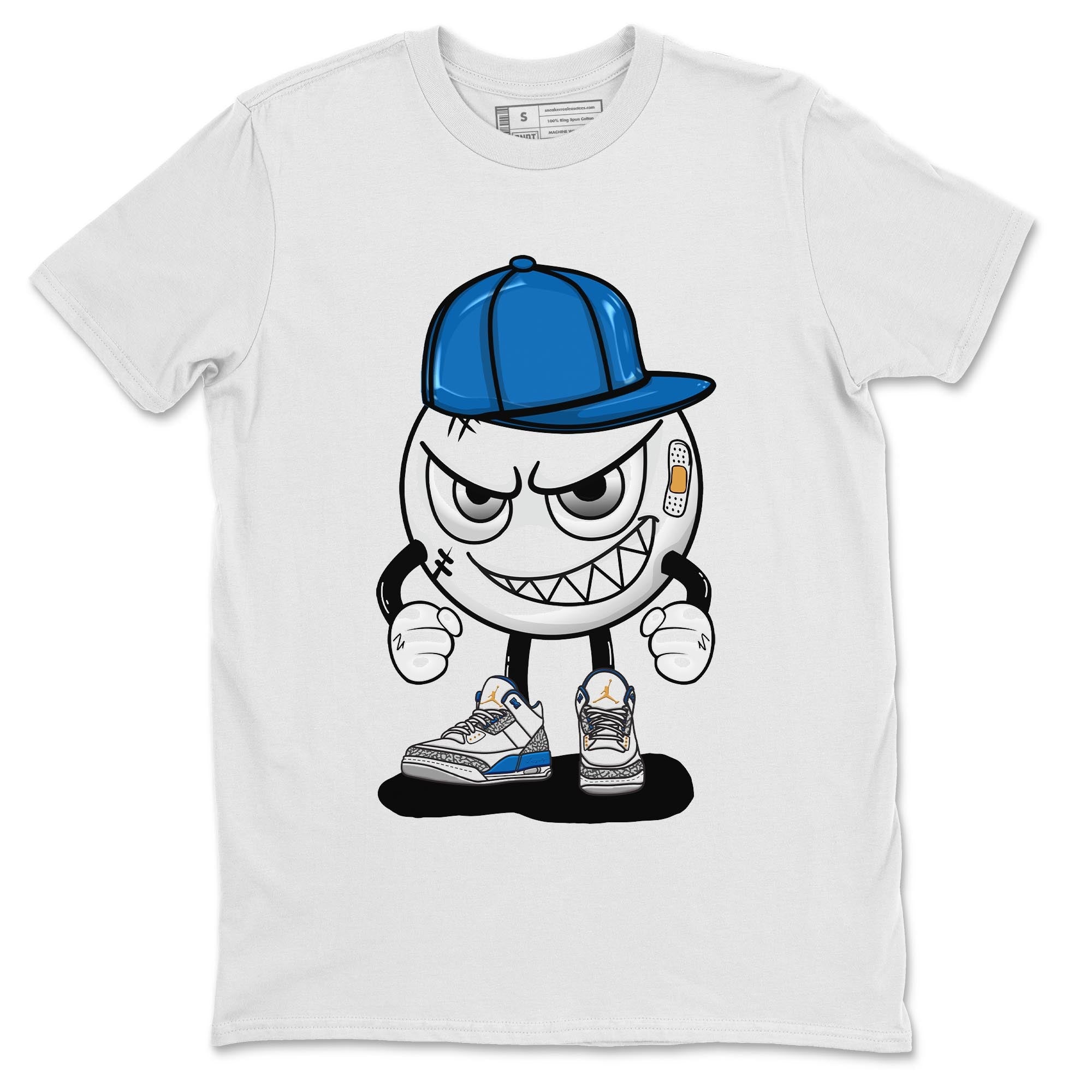 Air Jordan 3 Wizards Sneaker Match Tees Mischief Emoji Streetwear Sneaker Shirt Air Jordan 3 Wizards Sneaker Release Tees Unisex Shirts White 2