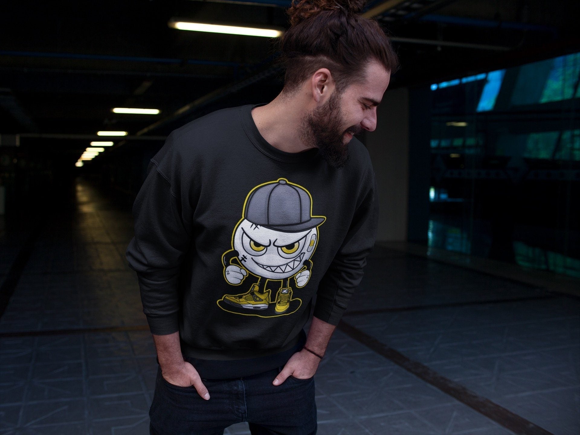 Jordan 4 Lightning Shirt To Match Jordans Mischief Emoji Sneaker Tees Jordan 4 Lightning Drip Gear Zone Sneaker Matching Clothing Unisex Shirts