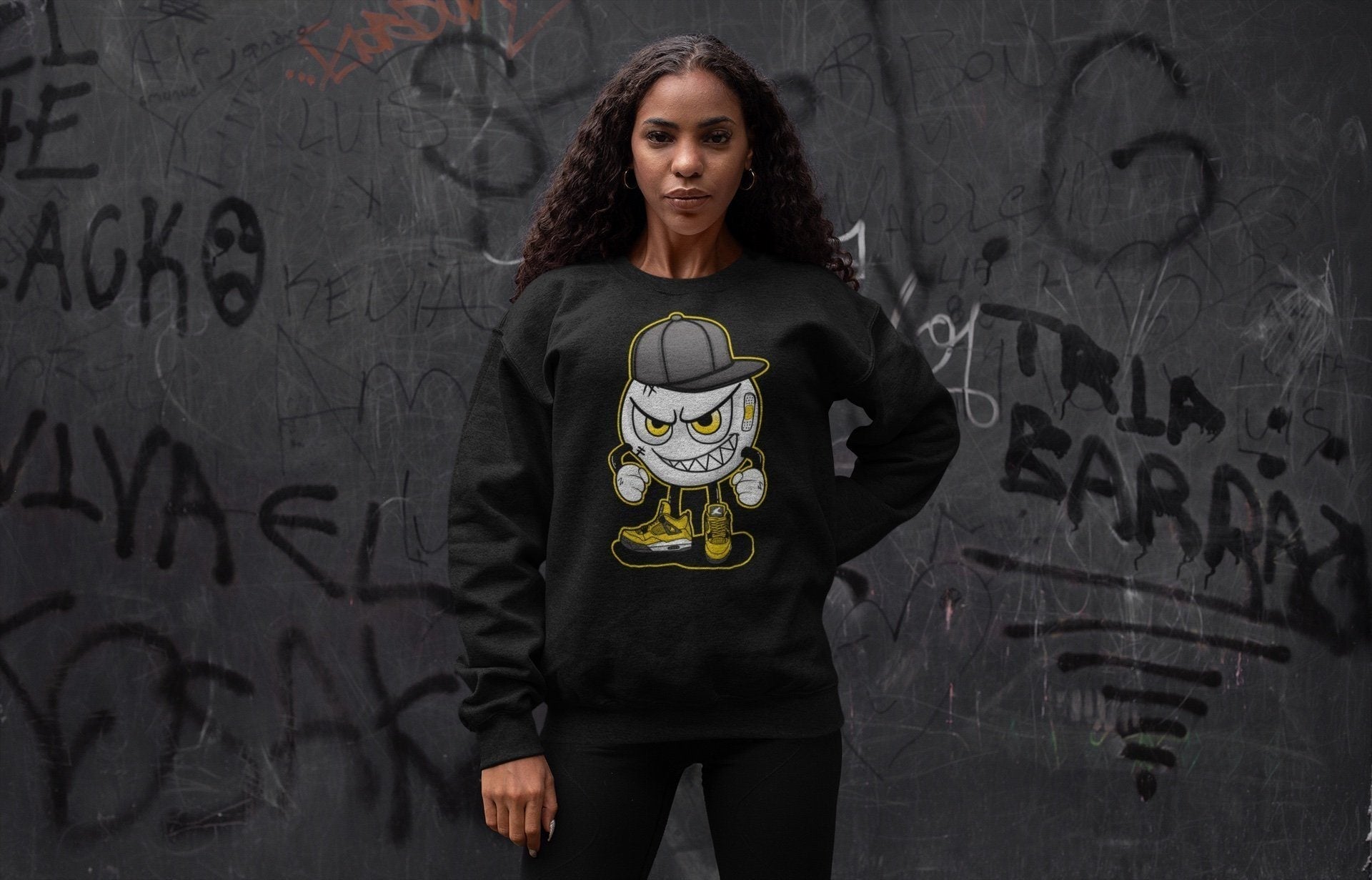 Jordan 4 Lightning Shirt To Match Jordans Mischief Emoji Sneaker Tees Jordan 4 Lightning Drip Gear Zone Sneaker Matching Clothing Unisex Shirts