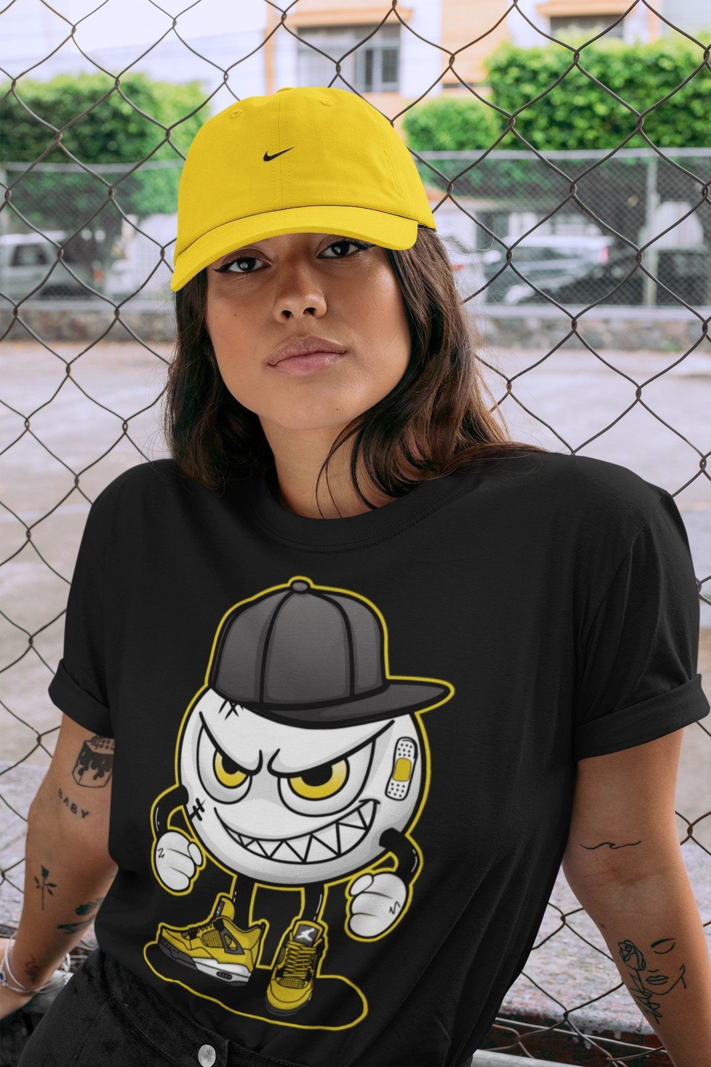 Jordan 4 Lightning Shirt To Match Jordans Mischief Emoji Sneaker Tees Jordan 4 Lightning Drip Gear Zone Sneaker Matching Clothing Unisex Shirts