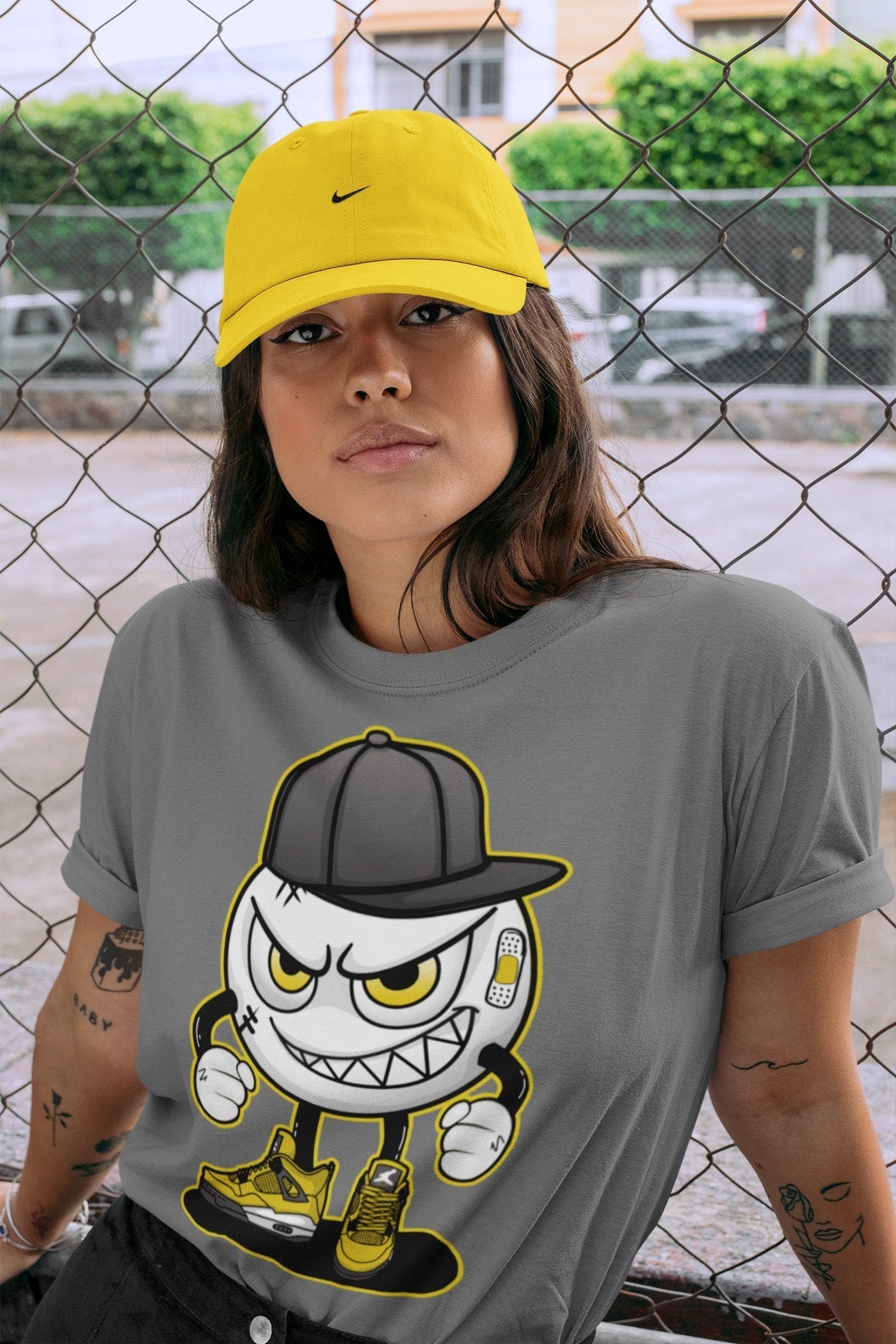 Jordan 4 Lightning Shirt To Match Jordans Mischief Emoji Sneaker Tees Jordan 4 Lightning Drip Gear Zone Sneaker Matching Clothing Unisex Shirts