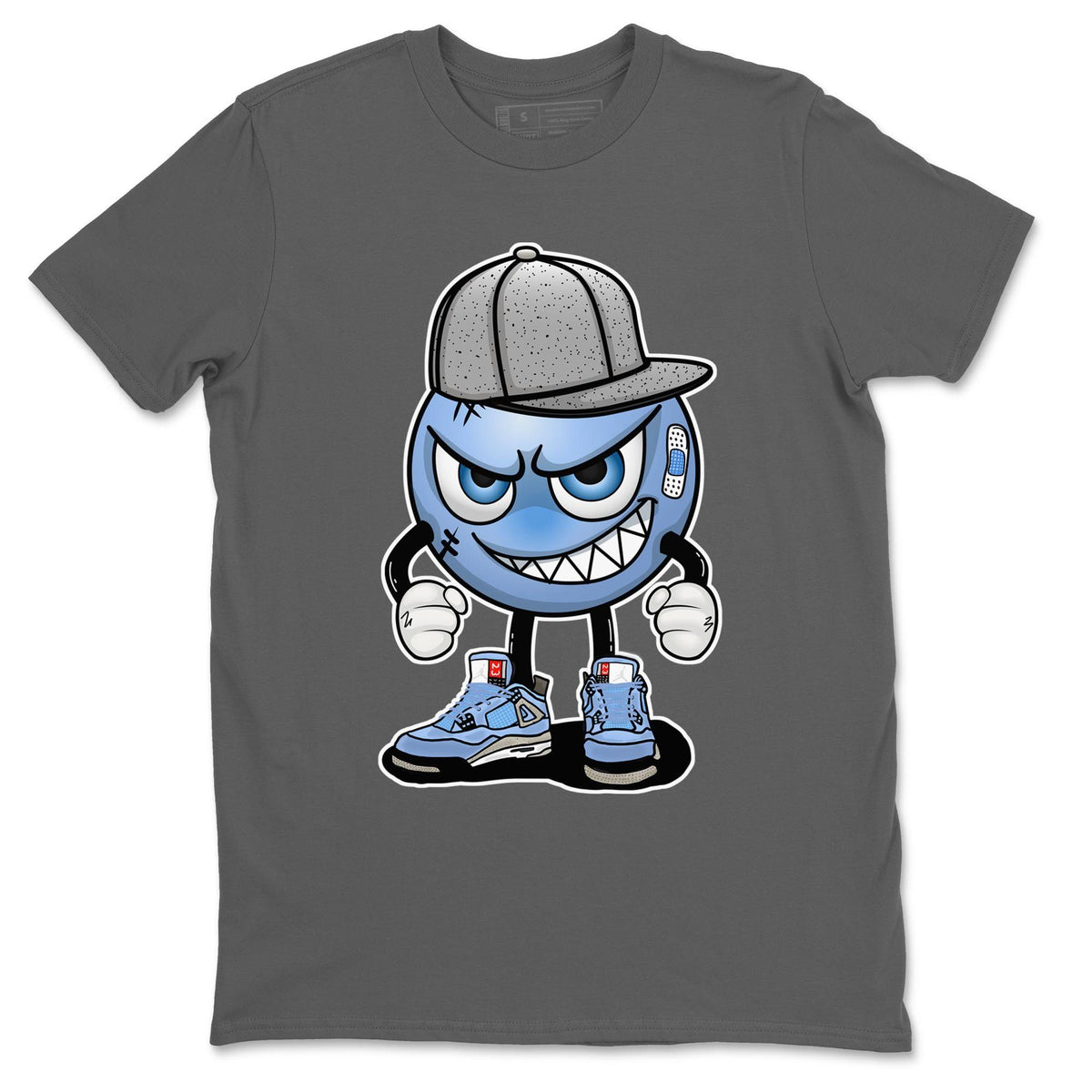 Jordan 4 University Blue Shirt To Match Jordans Mischief Emoji Sneaker Tees Jordan 4 University Blue Drip Gear Zone Sneaker Matching Clothing Unisex Shirts