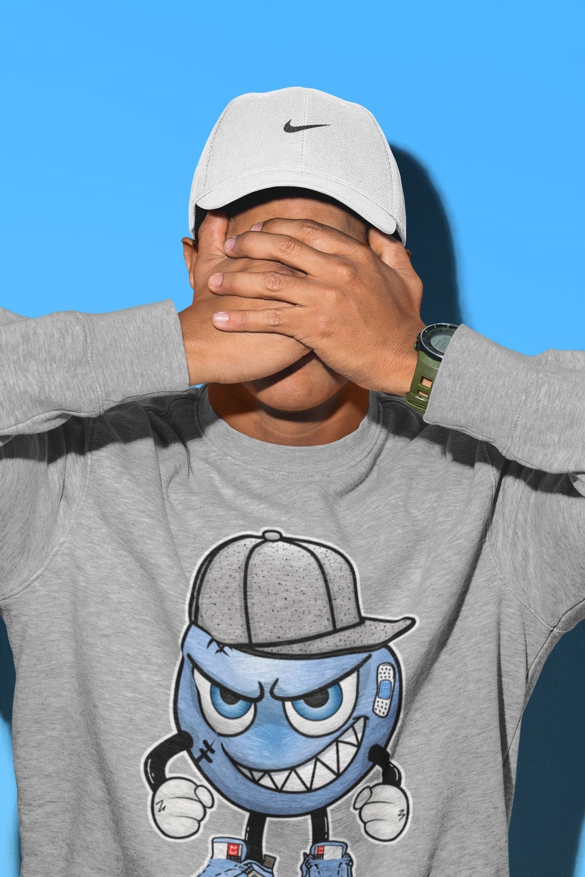 Jordan 4 University Blue Shirt To Match Jordans Mischief Emoji Sneaker Tees Jordan 4 University Blue Drip Gear Zone Sneaker Matching Clothing Unisex Shirts