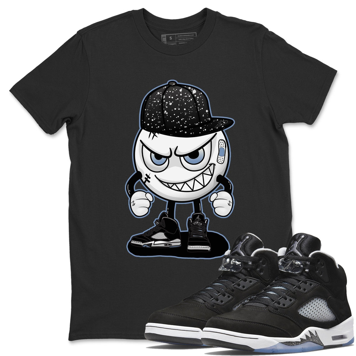 Jordan 5 Moonlight Shirt To Match Jordans Mischief Emoji Sneaker Tees Jordan 5 Moonlight Drip Gear Zone Sneaker Matching Clothing Unisex Shirts