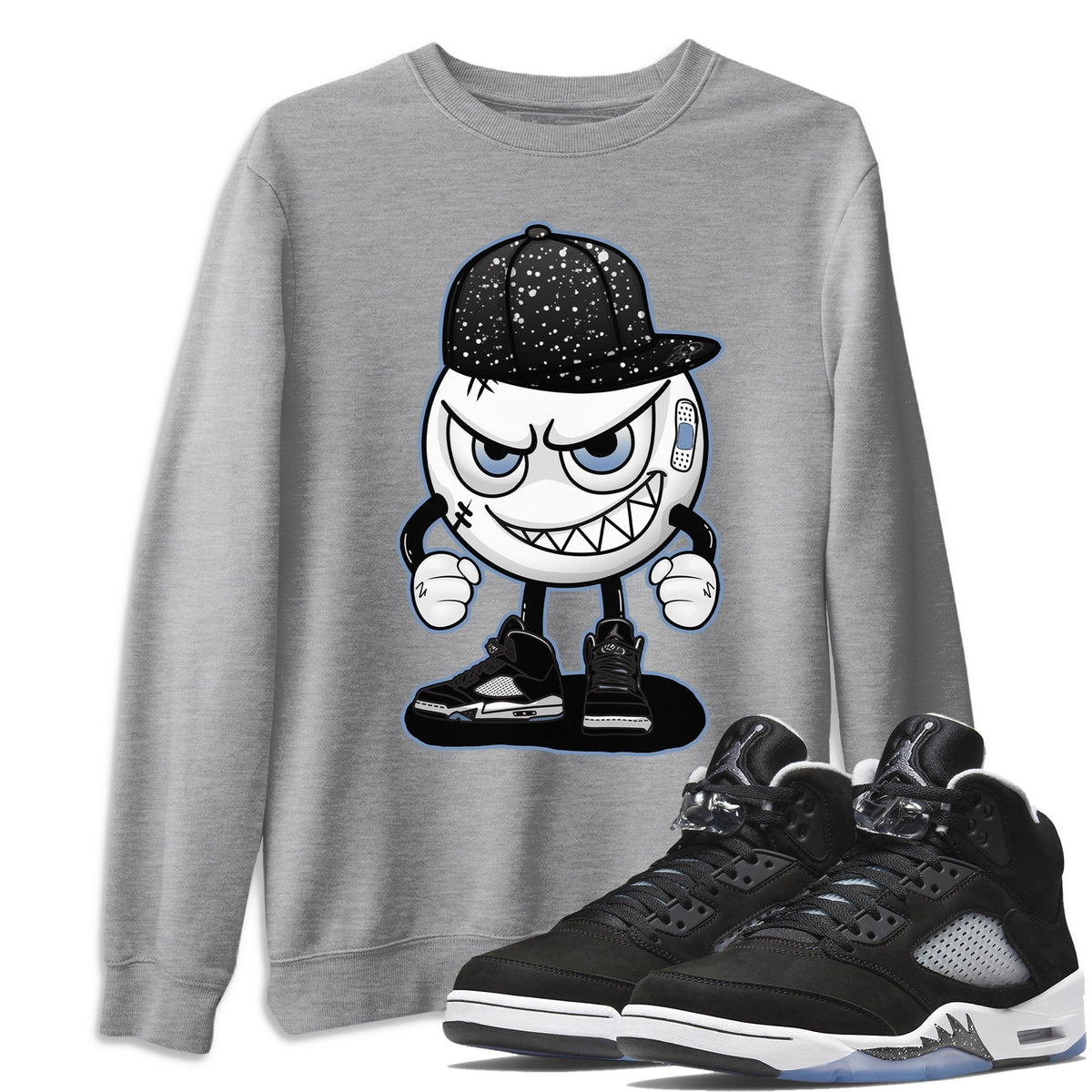 Jordan 5 Moonlight Shirt To Match Jordans Mischief Emoji Sneaker Tees Jordan 5 Moonlight Drip Gear Zone Sneaker Matching Clothing Unisex Shirts
