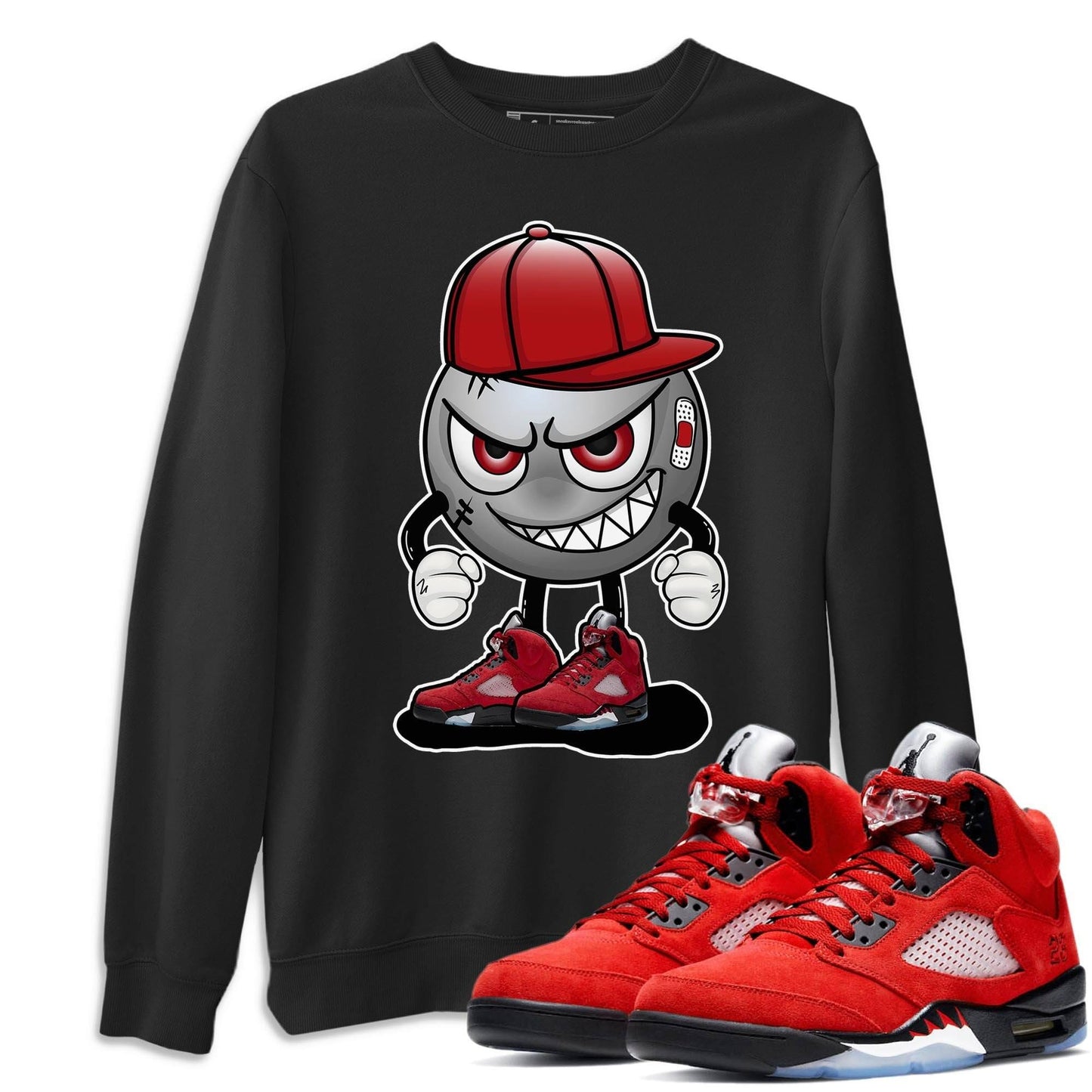 Jordan 5 Raging Bull Shirt To Match Jordans Mischief Emoji Sneaker Tees Jordan 5 Raging Bull Drip Gear Zone Sneaker Matching Clothing Unisex Shirts