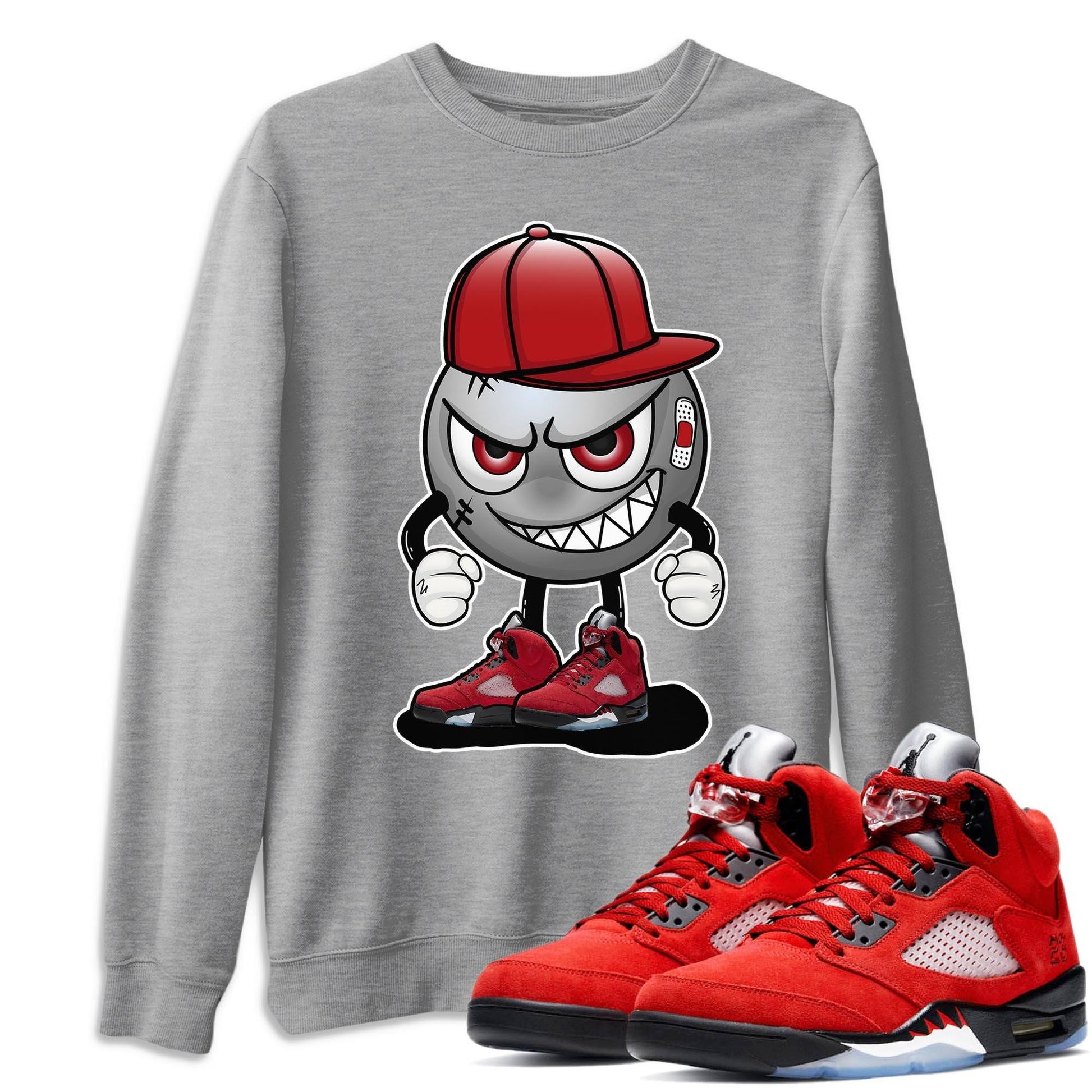 Jordan 5 Raging Bull Shirt To Match Jordans Mischief Emoji Sneaker Tees Jordan 5 Raging Bull Drip Gear Zone Sneaker Matching Clothing Unisex Shirts