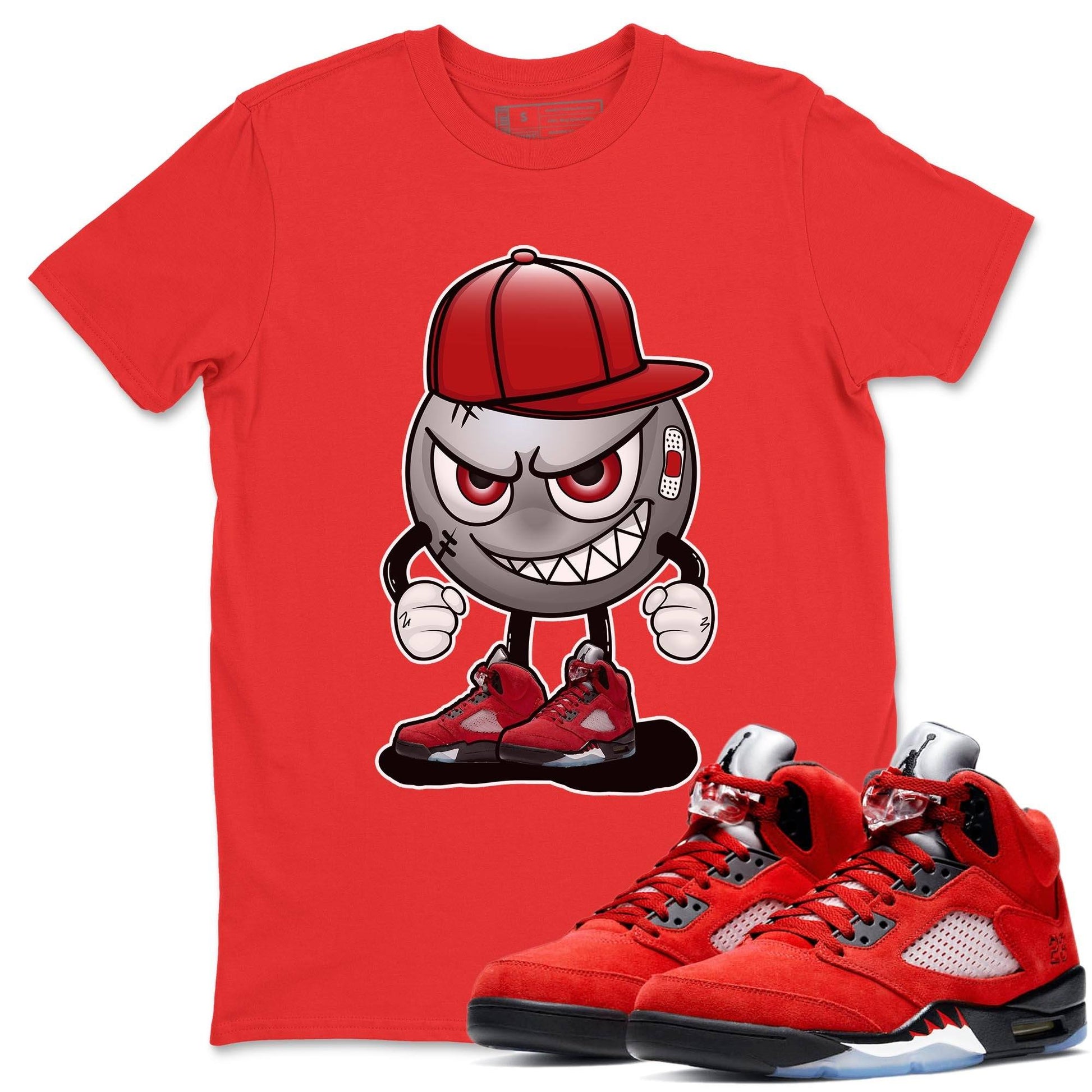 Jordan 5 Raging Bull Shirt To Match Jordans Mischief Emoji Sneaker Tees Jordan 5 Raging Bull Drip Gear Zone Sneaker Matching Clothing Unisex Shirts