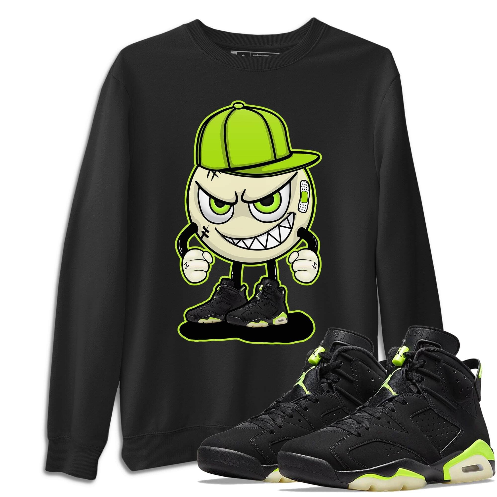 Jordan 6 Electric Green Shirt To Match Jordans Mischief Emoji Sneaker Tees Jordan 6 Electric Green Drip Gear Zone Sneaker Matching Clothing Unisex Shirts