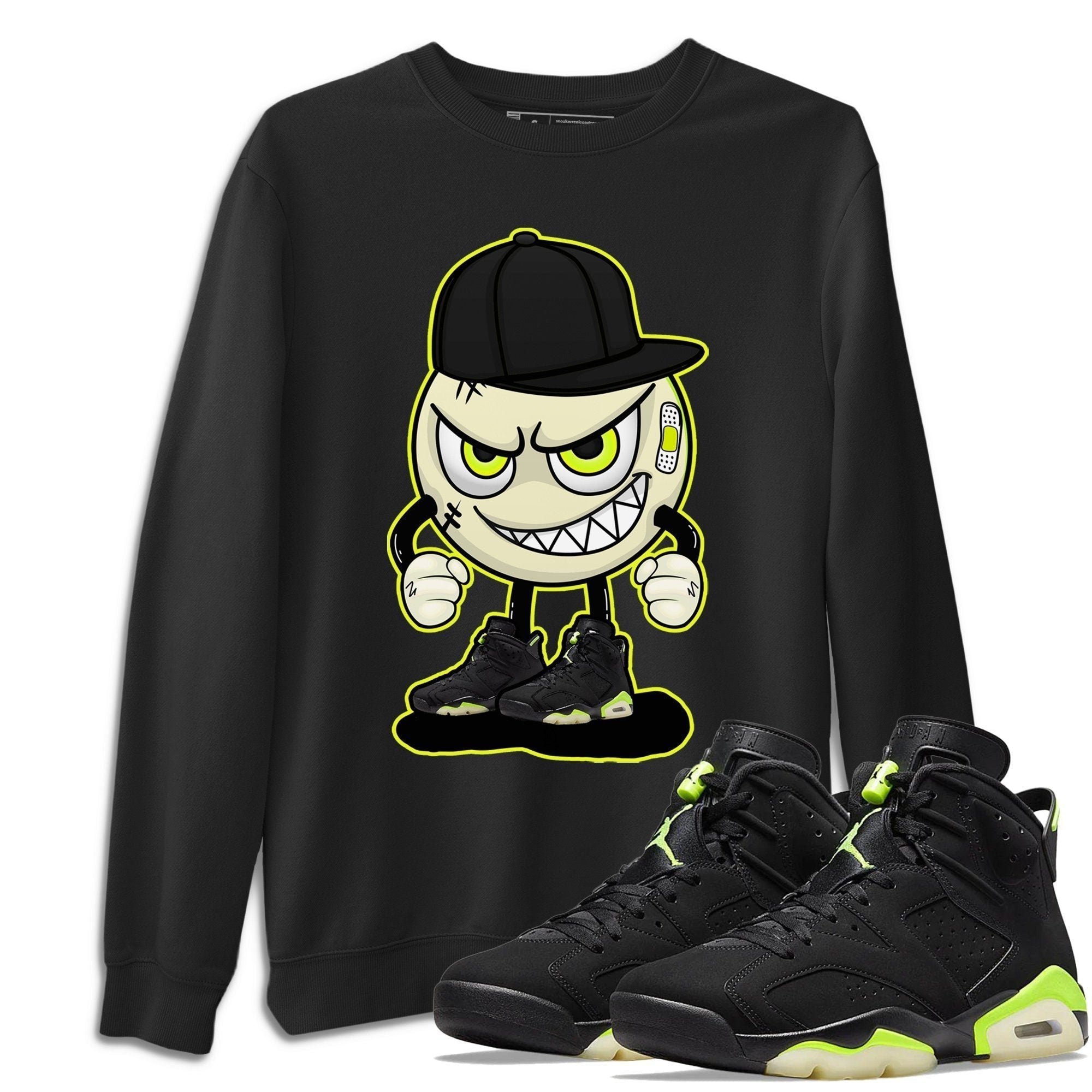 Jordan 6 Electric Green Shirt To Match Jordans Mischief Emoji Sneaker Tees Jordan 6 Electric Green Drip Gear Zone Sneaker Matching Clothing Unisex Shirts