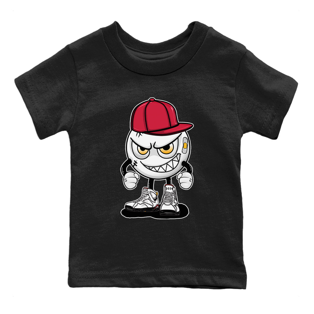 Jordan 7 Cardinal Shirt To Match Jordans Mischief Emoji Sneaker Tees Jordan 7 Cardinal Drip Gear Zone Sneaker Matching Clothing Kids Shirts