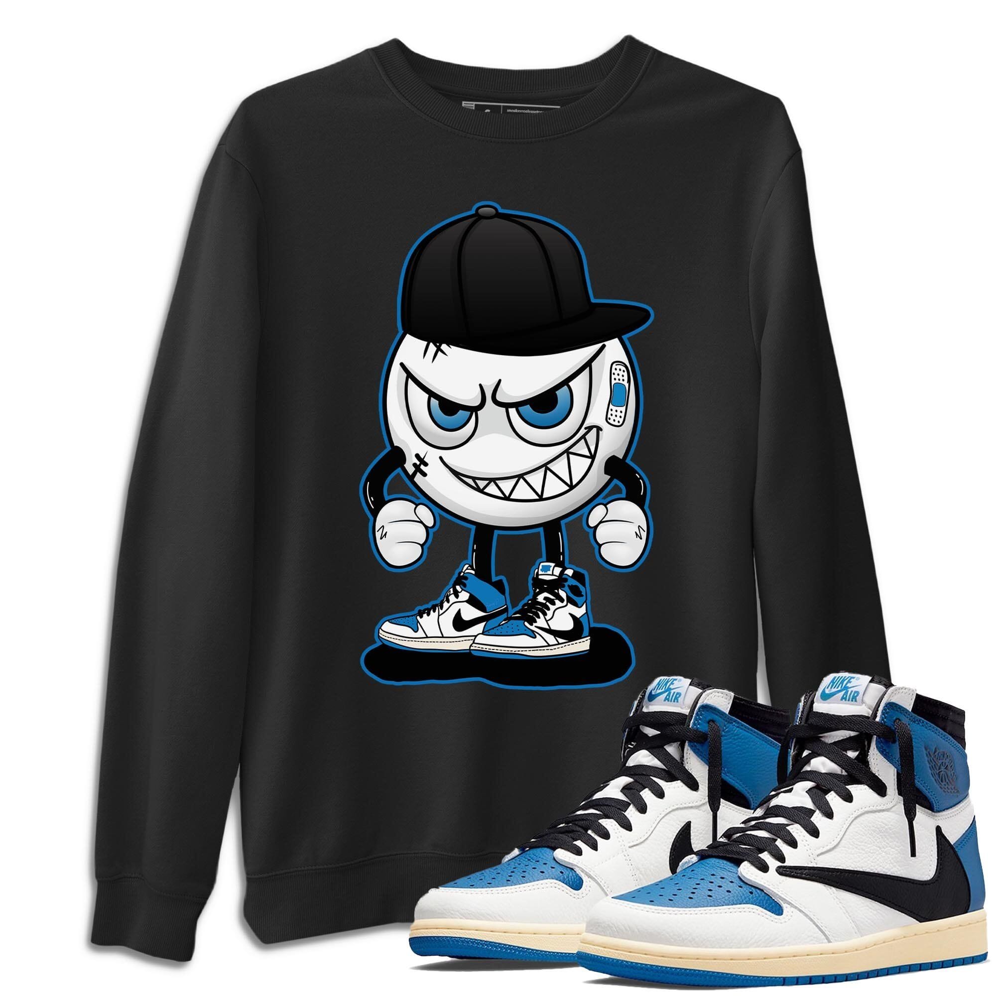 Jordan 1 Travis Scott Fragment Shirt To Match Jordans Mischief Emoji Sneaker Tees Jordan 1 Travis Scott Fragment Drip Gear Zone Sneaker Matching Clothing Unisex Shirts