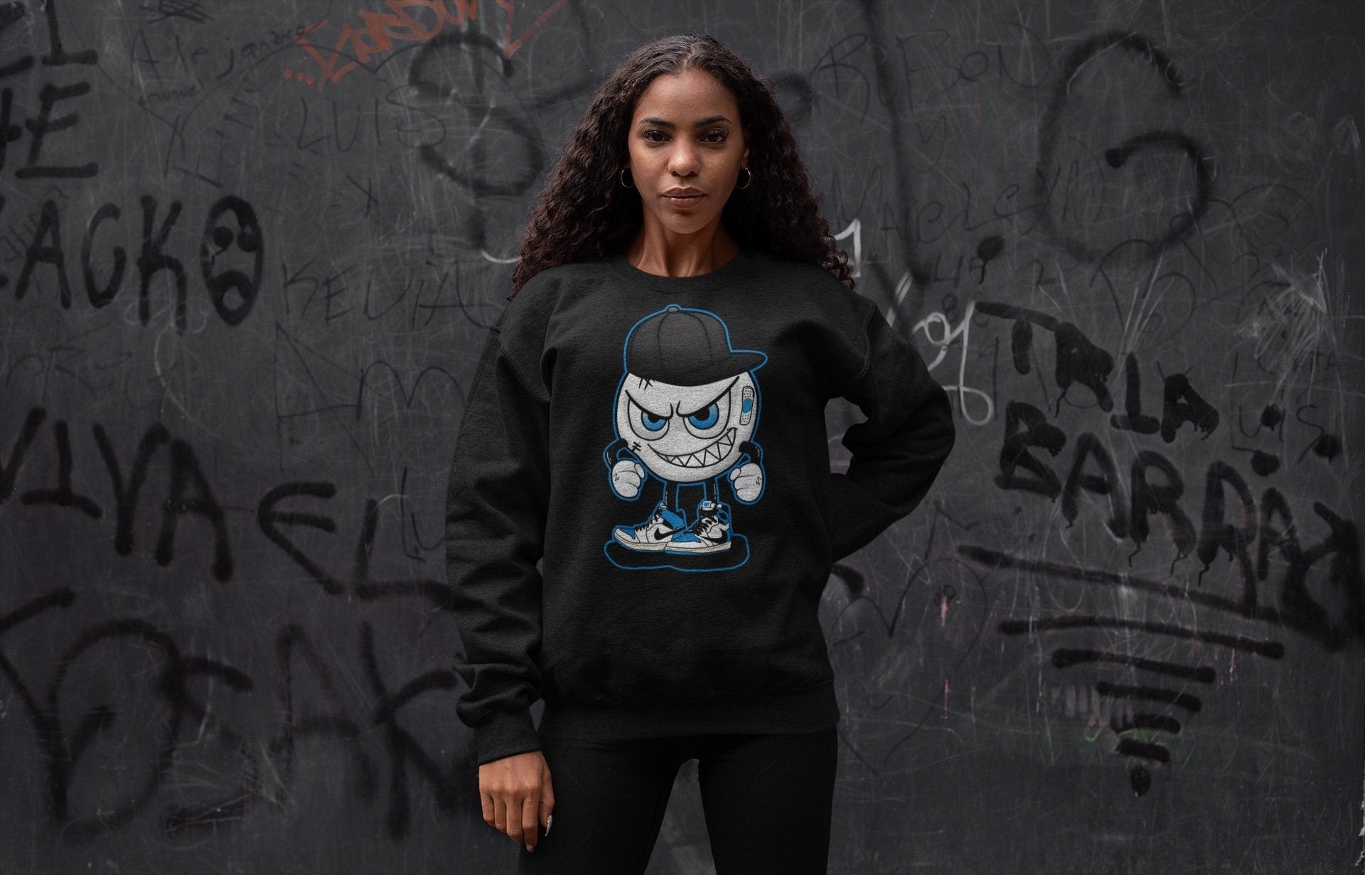 Jordan 1 Travis Scott Fragment Shirt To Match Jordans Mischief Emoji Sneaker Tees Jordan 1 Travis Scott Fragment Drip Gear Zone Sneaker Matching Clothing Unisex Shirts