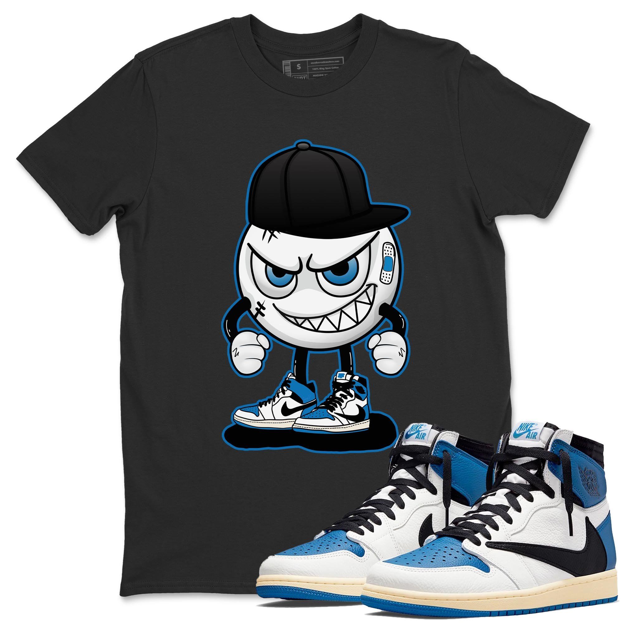 Jordan 1 Travis Scott Fragment Shirt To Match Jordans Mischief Emoji Sneaker Tees Jordan 1 Travis Scott Fragment Drip Gear Zone Sneaker Matching Clothing Unisex Shirts