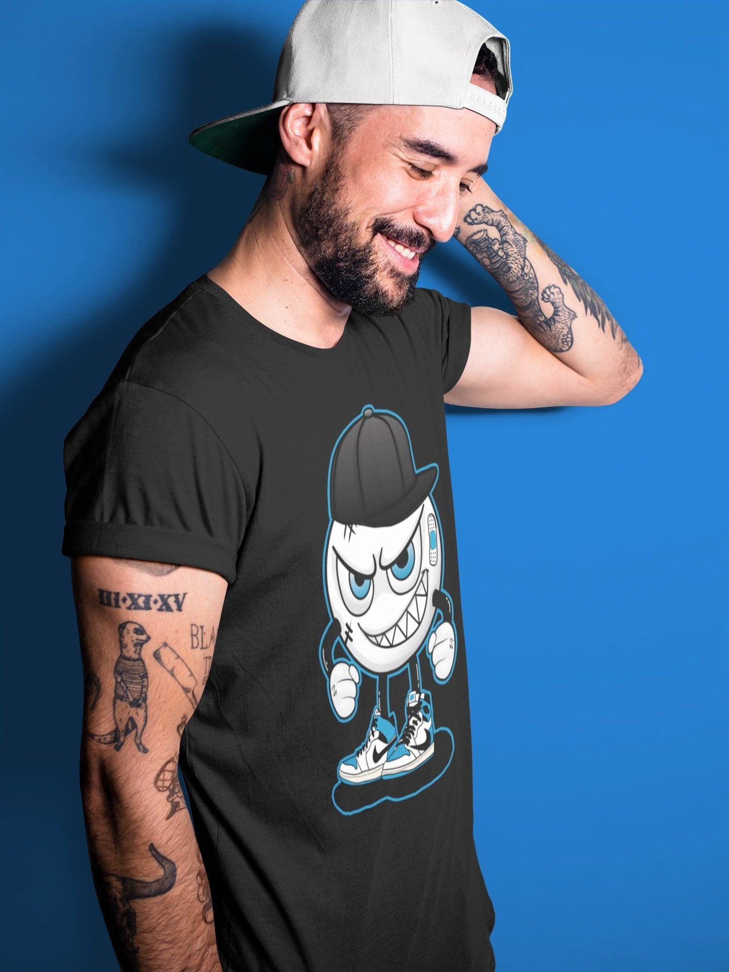 Jordan 1 Travis Scott Fragment Shirt To Match Jordans Mischief Emoji Sneaker Tees Jordan 1 Travis Scott Fragment Drip Gear Zone Sneaker Matching Clothing Unisex Shirts