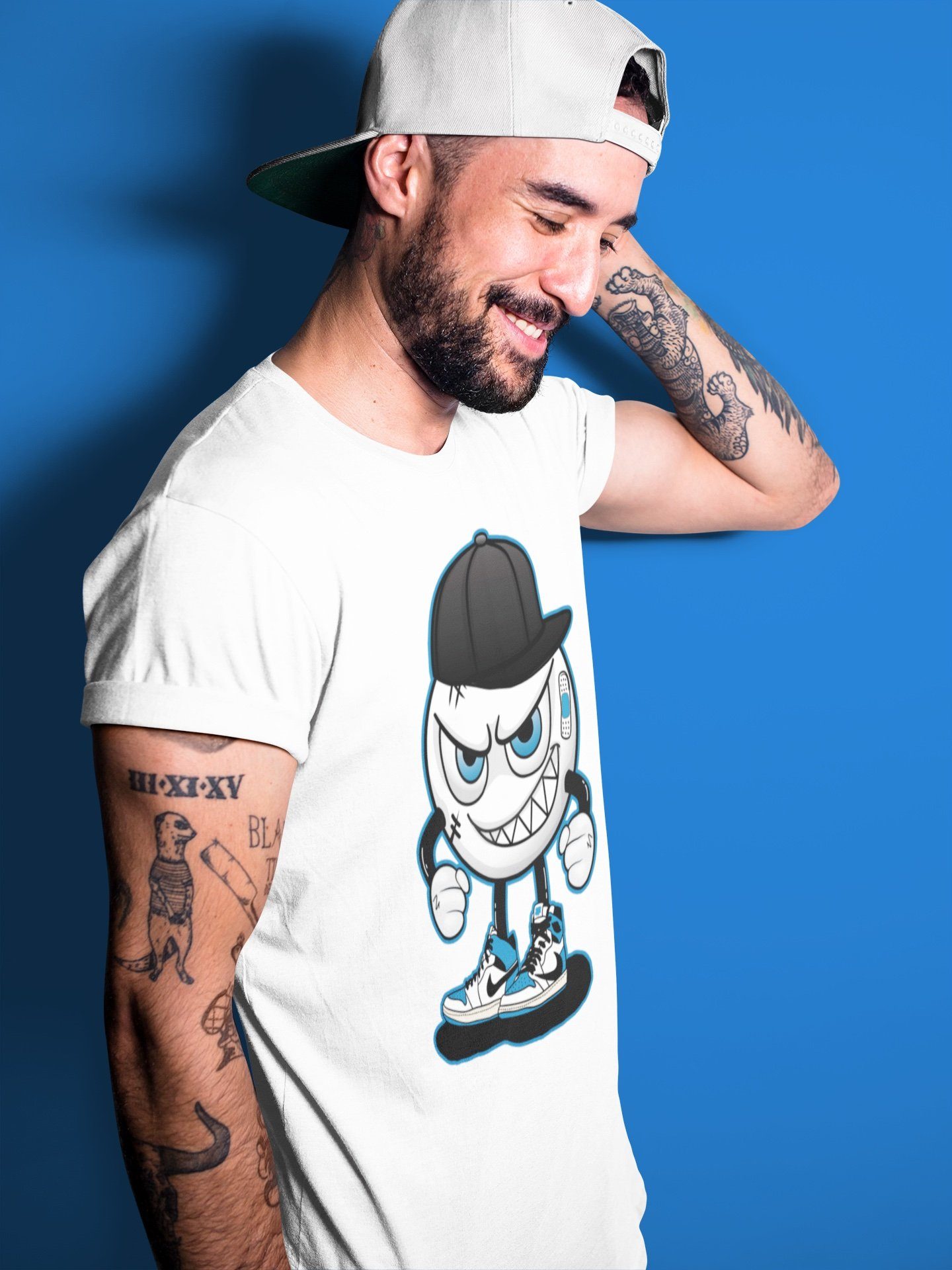 Jordan 1 Travis Scott Fragment Shirt To Match Jordans Mischief Emoji Sneaker Tees Jordan 1 Travis Scott Fragment Drip Gear Zone Sneaker Matching Clothing Unisex Shirts