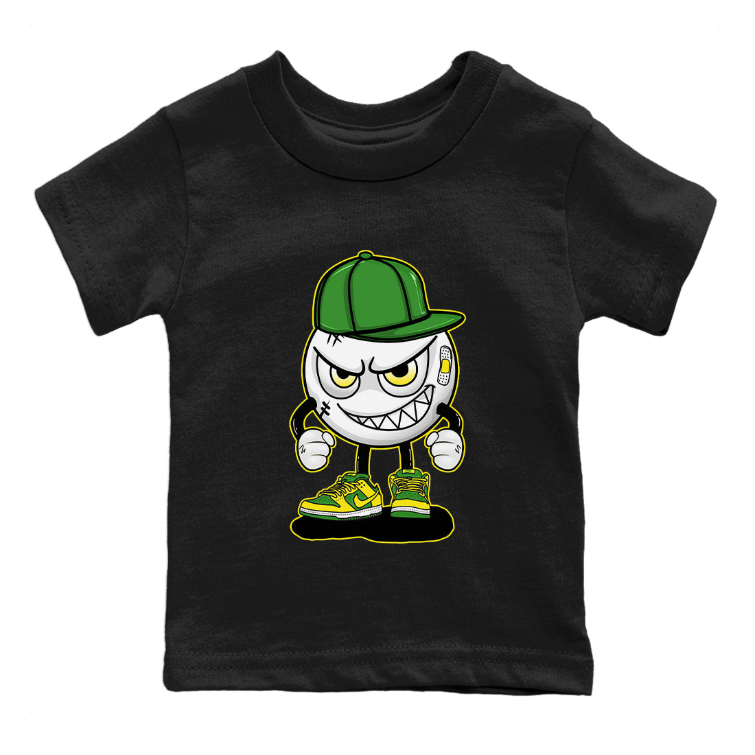 Dunk Reverse Brazil Sneaker Match Tees Mischief Emoji Sneaker Tees Dunk Reverse Brazil Jordan to match sneaker T-Shirt Kids Shirts