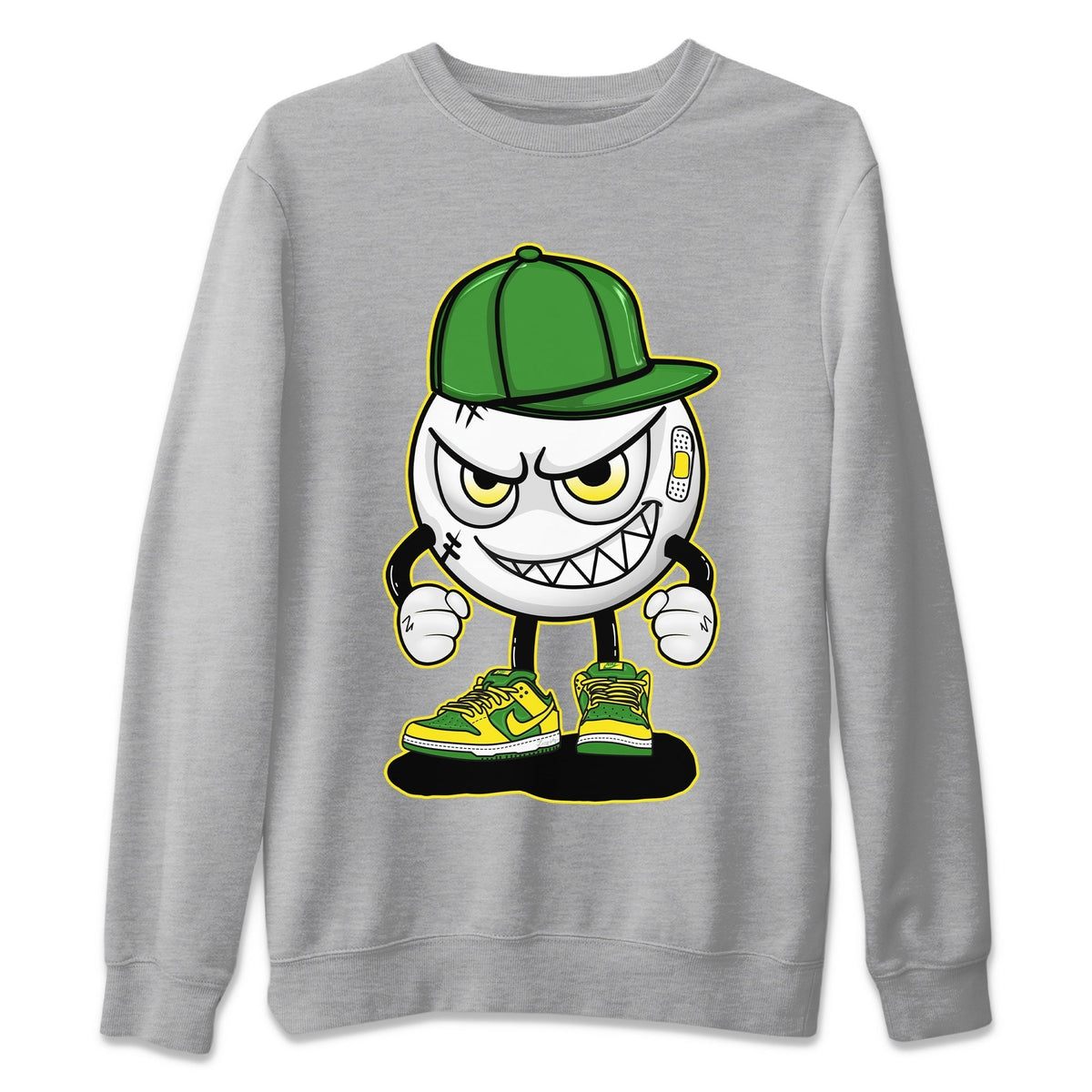 Dunk Reverse Brazil Sneaker Match Tees Mischief Emoji Sneaker Tees Dunk Reverse Brazil Jordan to match sneaker T-Shirt Crew Neck Shirts