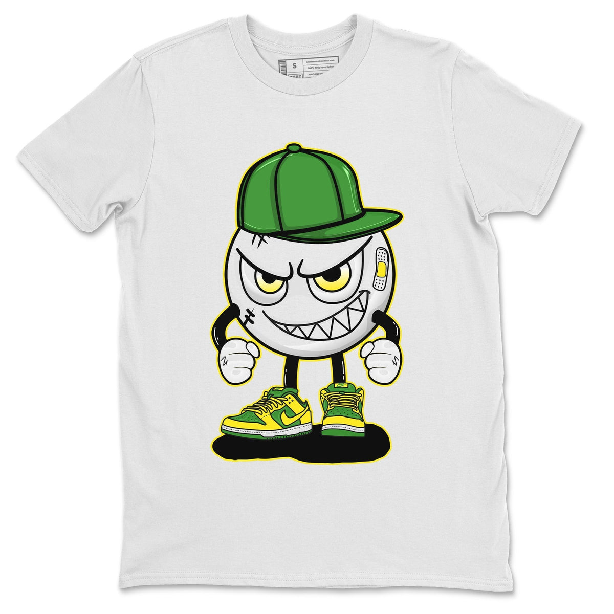 Dunk Reverse Brazil Sneaker Match Tees Mischief Emoji Sneaker Tees Dunk Reverse Brazil Jordan to match sneaker T-Shirt Crew Neck Shirts