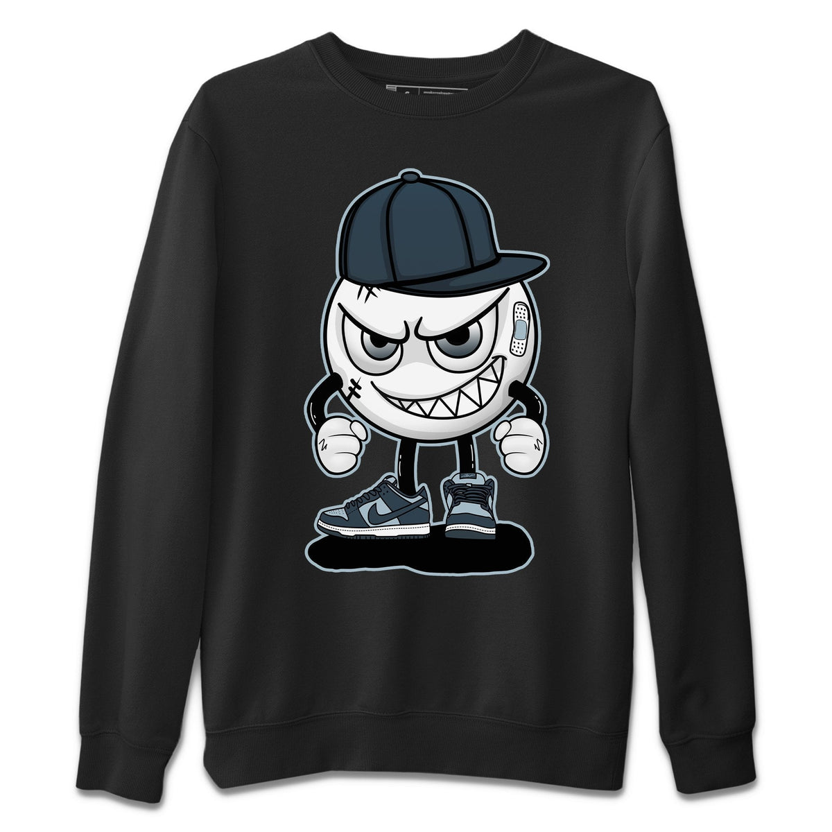 Dunk championship Grey Sneaker Match Tees Mischief Emoji Sneaker Tees Dunk championship Grey Jordan to match sneaker T-Shirt Crew Neck Shirts
