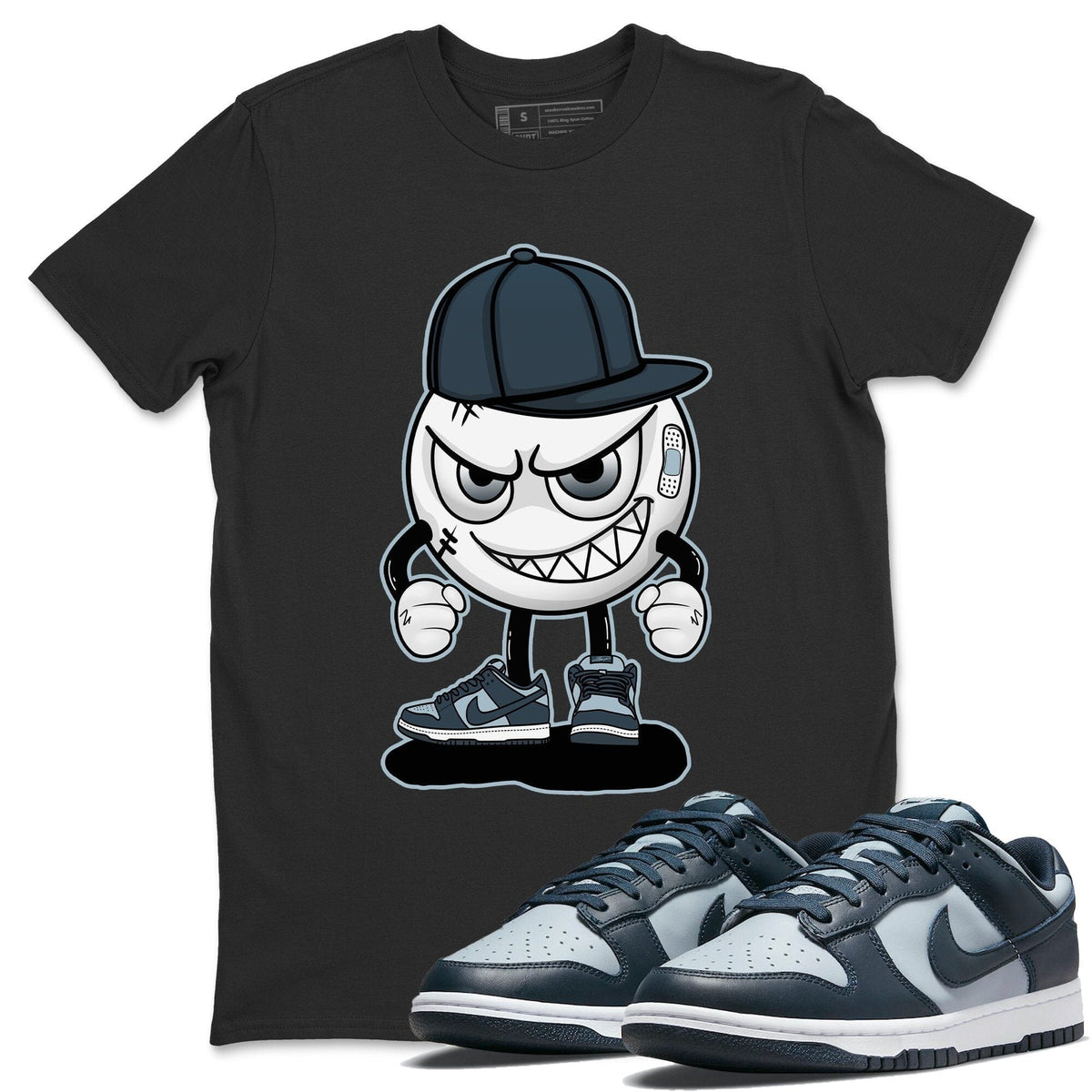 Dunk championship Grey Sneaker Match Tees Mischief Emoji Sneaker Tees Dunk championship Grey Jordan to match sneaker T-Shirt Crew Neck Shirts