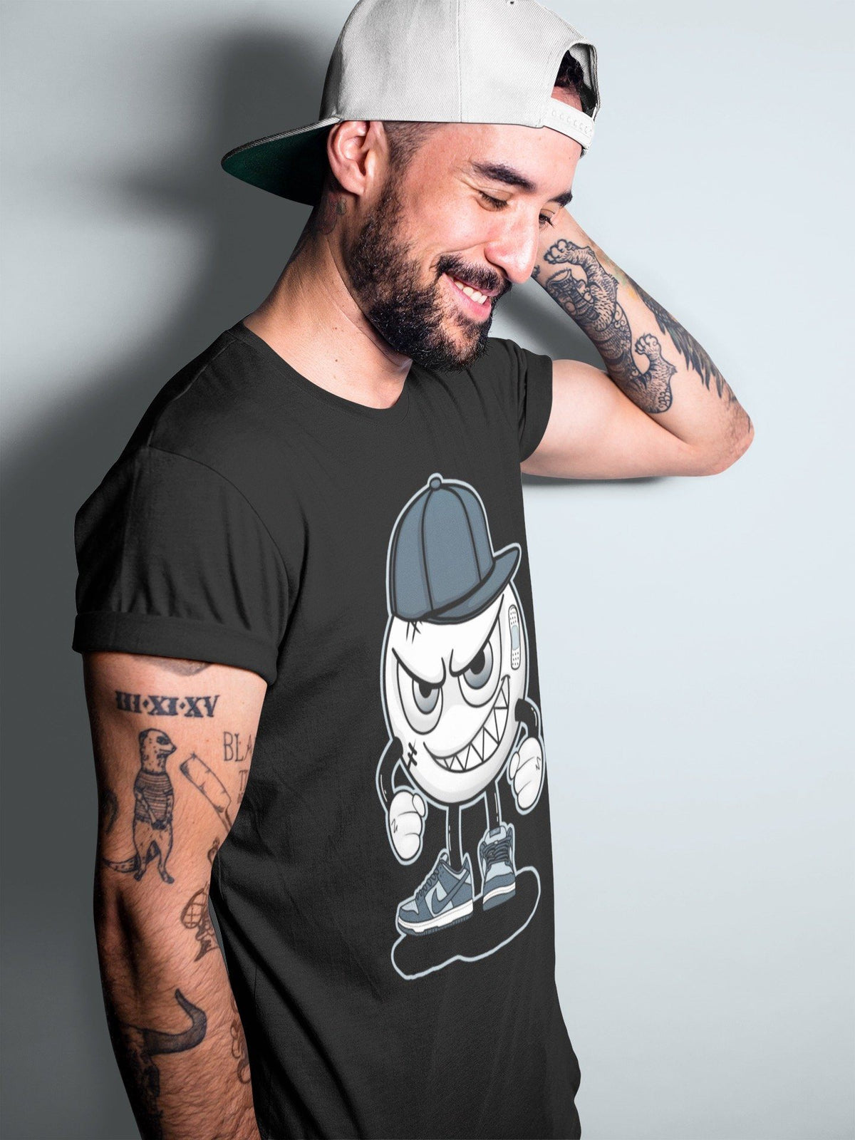 Dunk championship Grey Sneaker Match Tees Mischief Emoji Sneaker Tees Dunk championship Grey Jordan to match sneaker T-Shirt Crew Neck Shirts