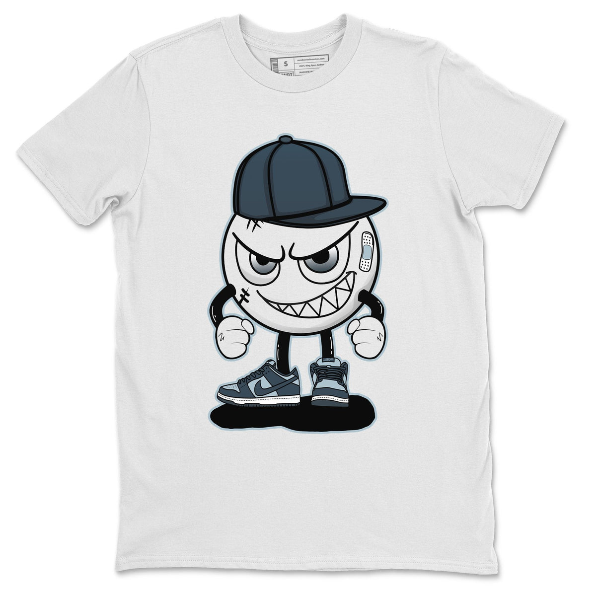 Dunk championship Grey Sneaker Match Tees Mischief Emoji Sneaker Tees Dunk championship Grey Jordan to match sneaker T-Shirt Crew Neck Shirts