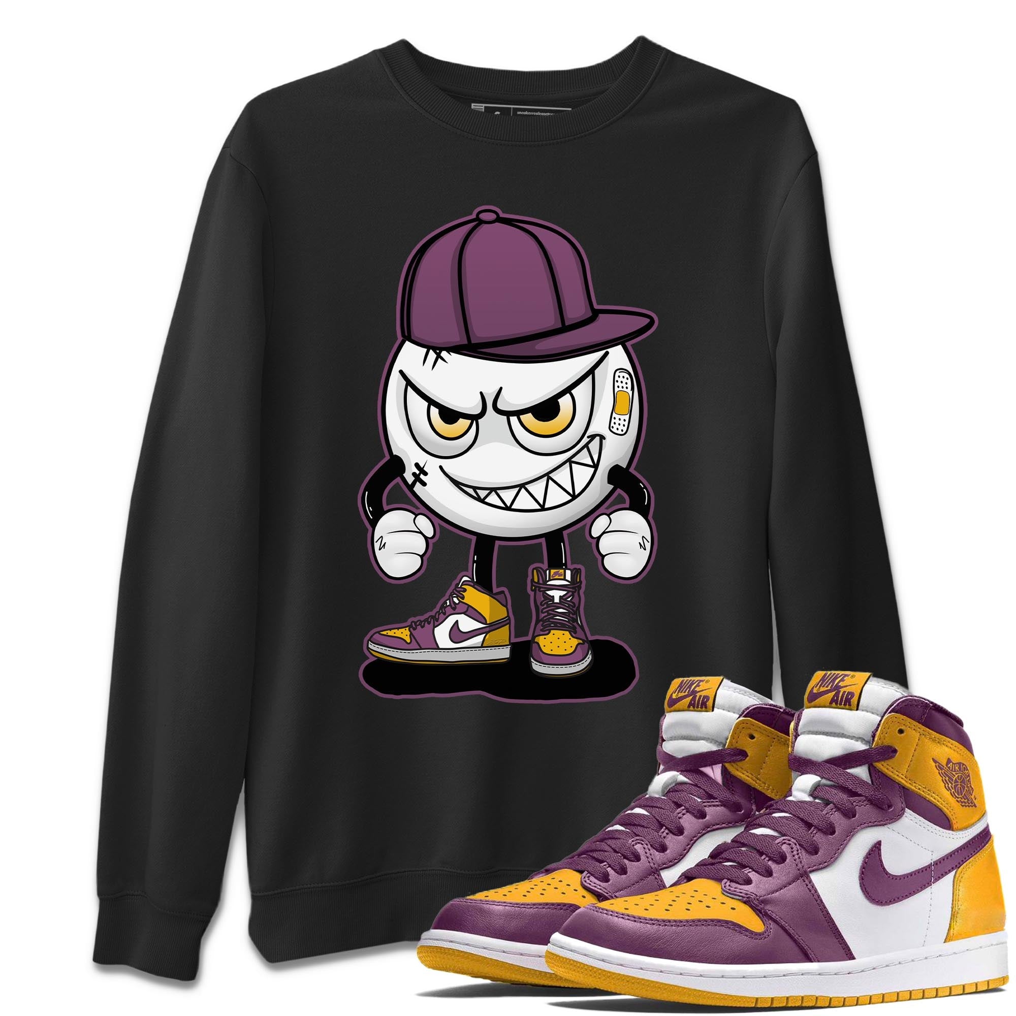 Jordan 1 Brotherhood Sneaker Matching T-Shirt Mischief Emoji Sneaker Tees Jordan 1 Brotherhood Sneaker Release Tees Crew Neck Tees