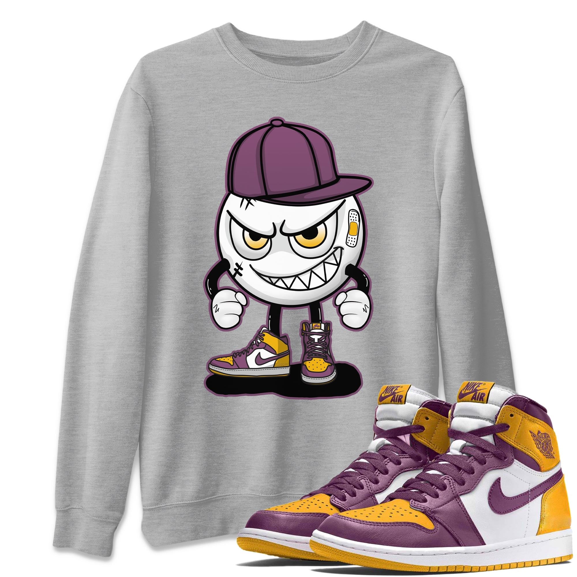 Jordan 1 Brotherhood Sneaker Matching T-Shirt Mischief Emoji Sneaker Tees Jordan 1 Brotherhood Sneaker Release Tees Crew Neck Tees