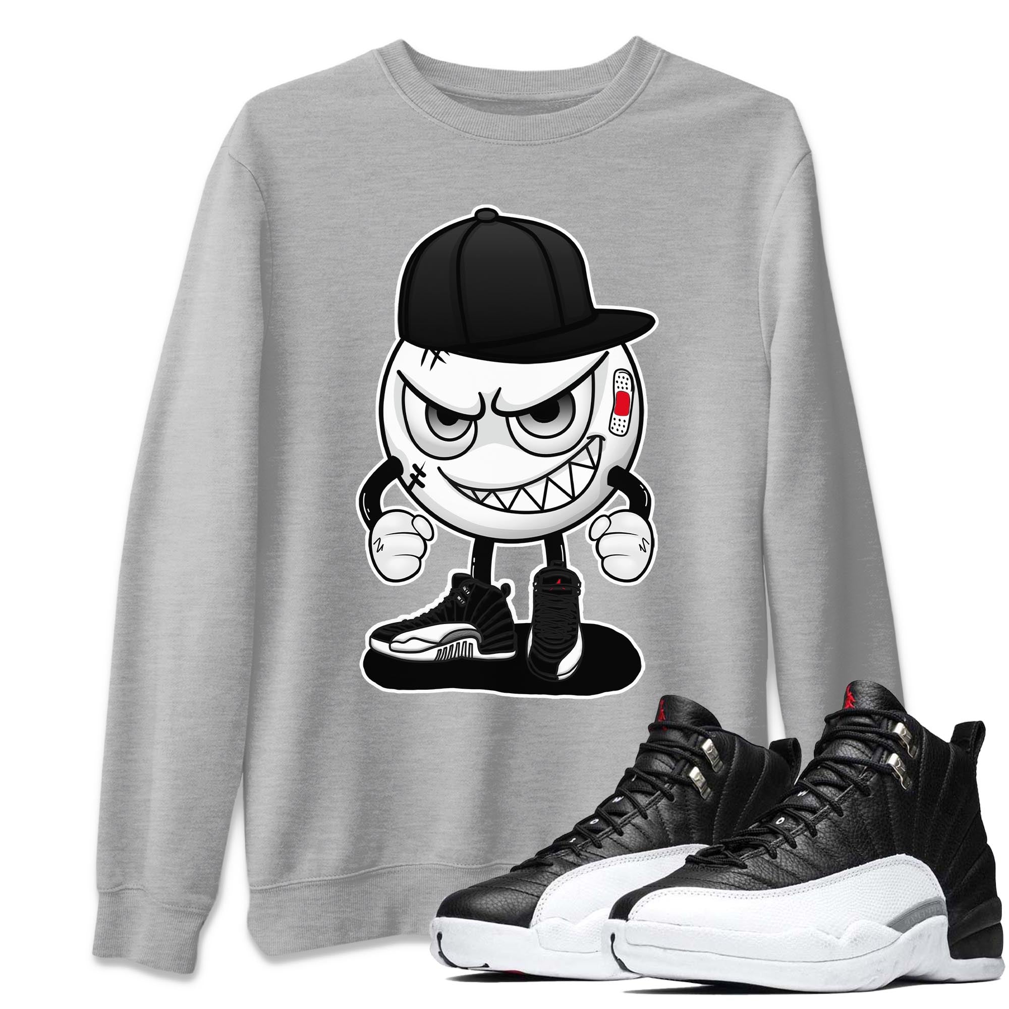 Jordan 12 Playoffs Shirt To Match Jordans Mischief Emoji Sneaker Tees Jordan 12 Playoffs Drip Gear Zone Sneaker Matching Clothing Unisex Shirts