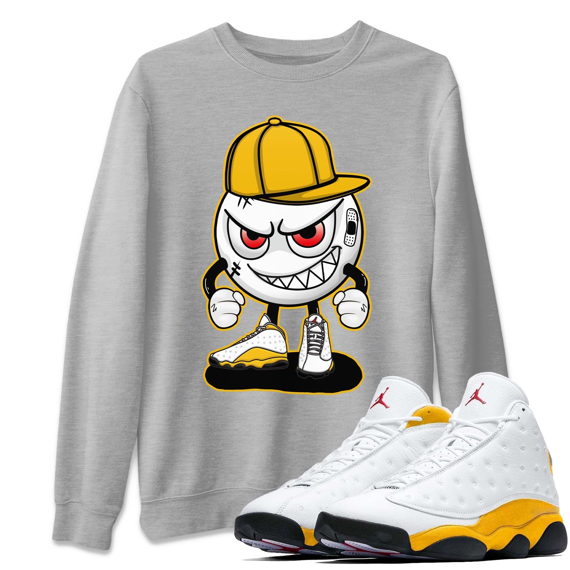 Jordan 13 Del Sol Shirt To Match Jordans Mischief Emoji Sneaker Tees Jordan 13 Del Sol Drip Gear Zone Sneaker Matching Clothing Unisex Shirts