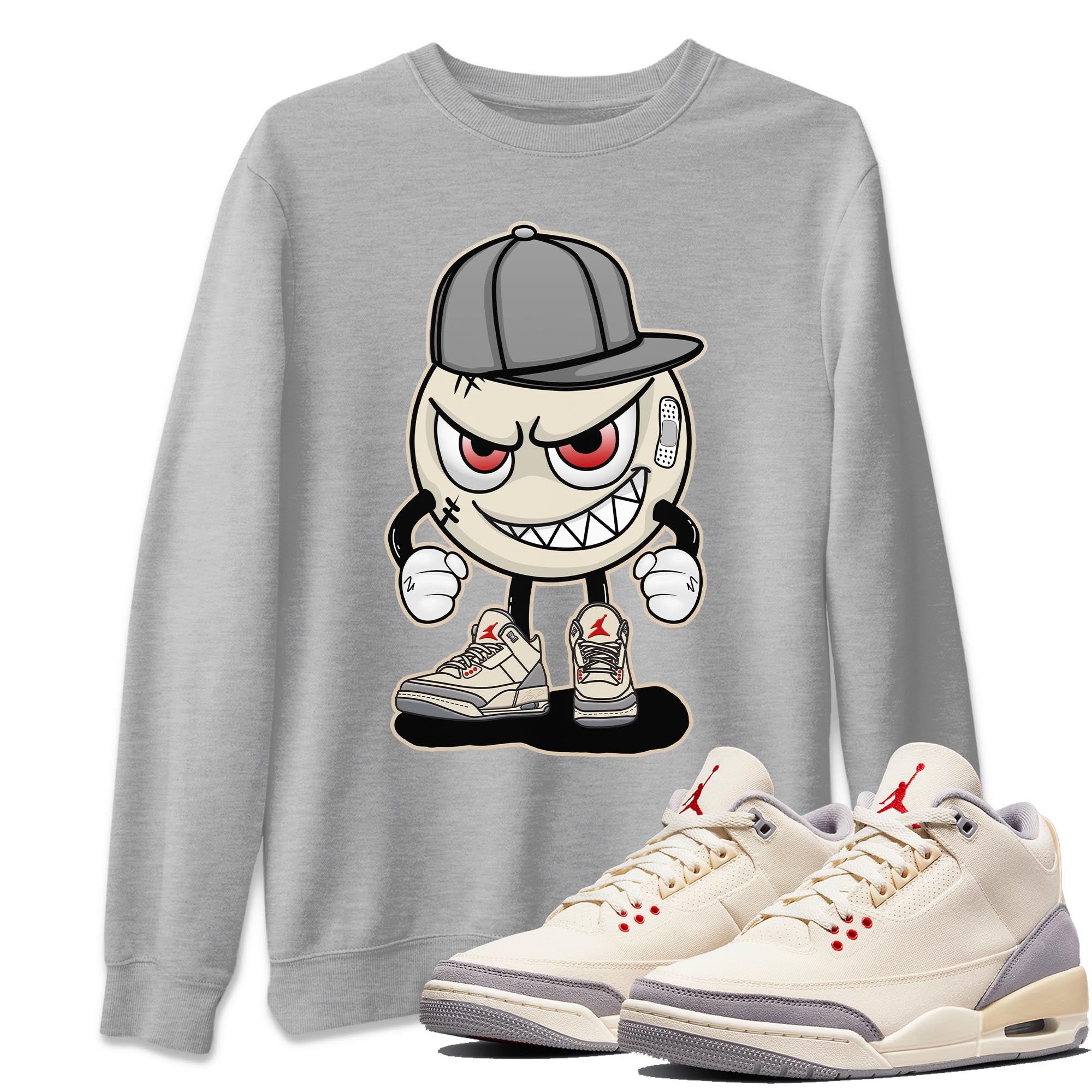 Jordan 3 Muslin Shirt To Match Jordans Mischief Emoji Sneaker Tees Jordan 3 Muslin Drip Gear Zone Sneaker Matching Clothing Unisex Shirts