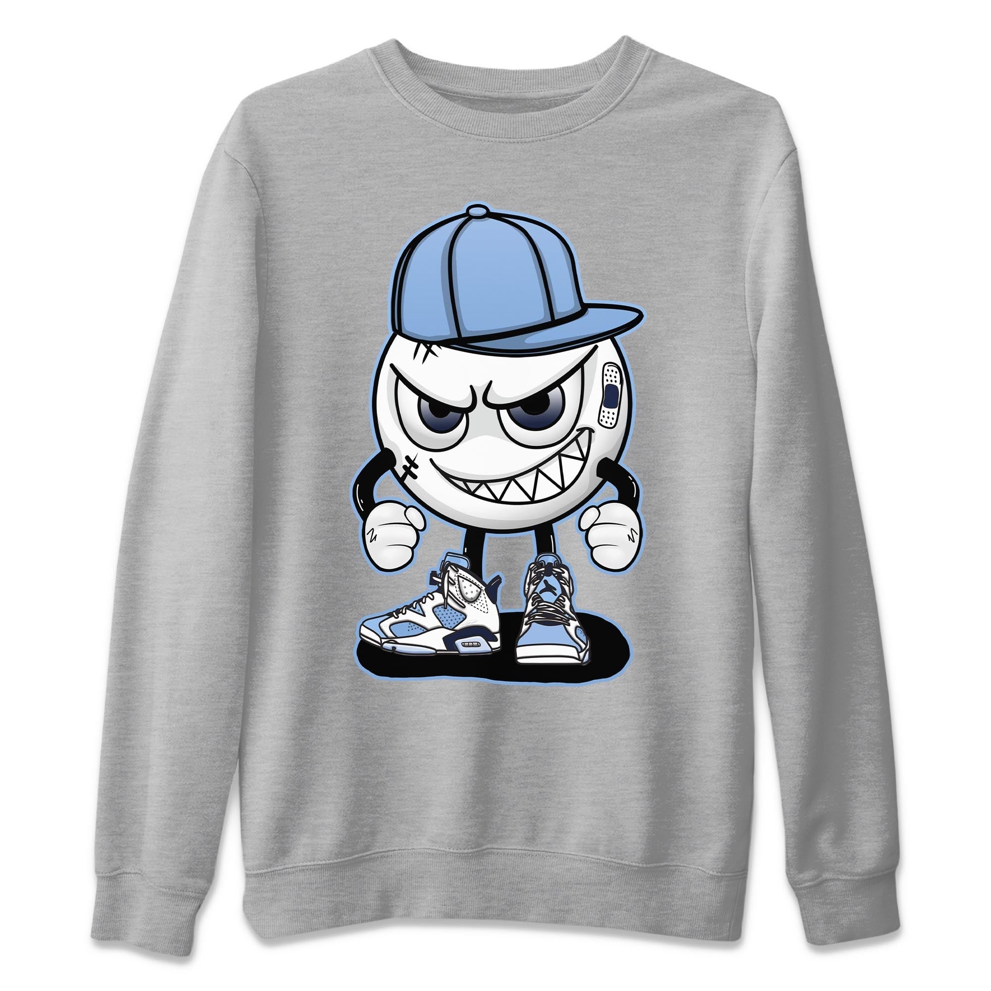 Jordan 6 UNC Shirt To Match Jordans Mischief Emoji Sneaker Tees Jordan 6 UNC Drip Gear Zone Sneaker Matching Clothing Unisex Shirts
