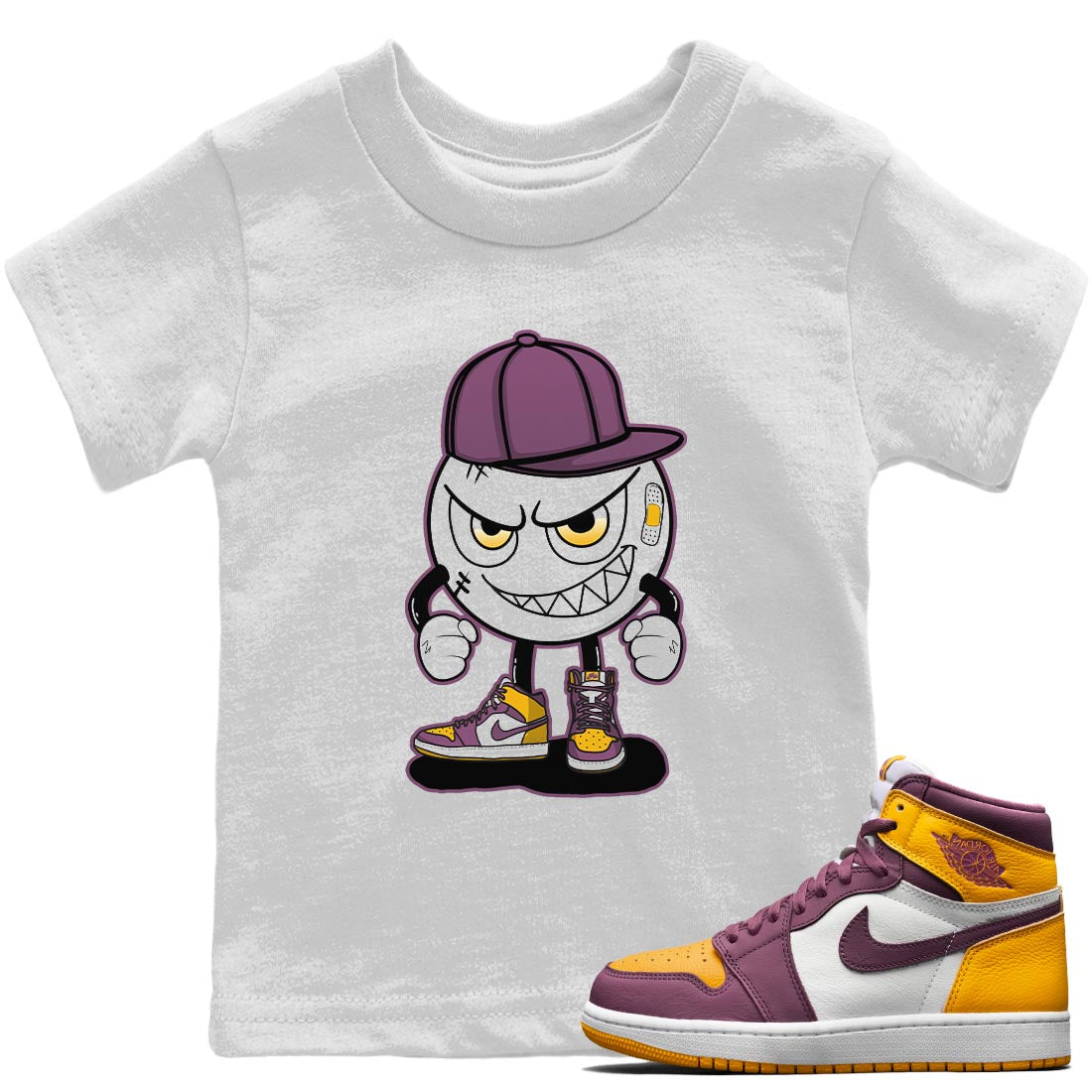 Jordan 1 Brotherhood Sneaker Matching T-Shirt Mischief Emoji Sneaker Tees Jordan 1 Brotherhood Sneaker Release Tees Kids Shirts
