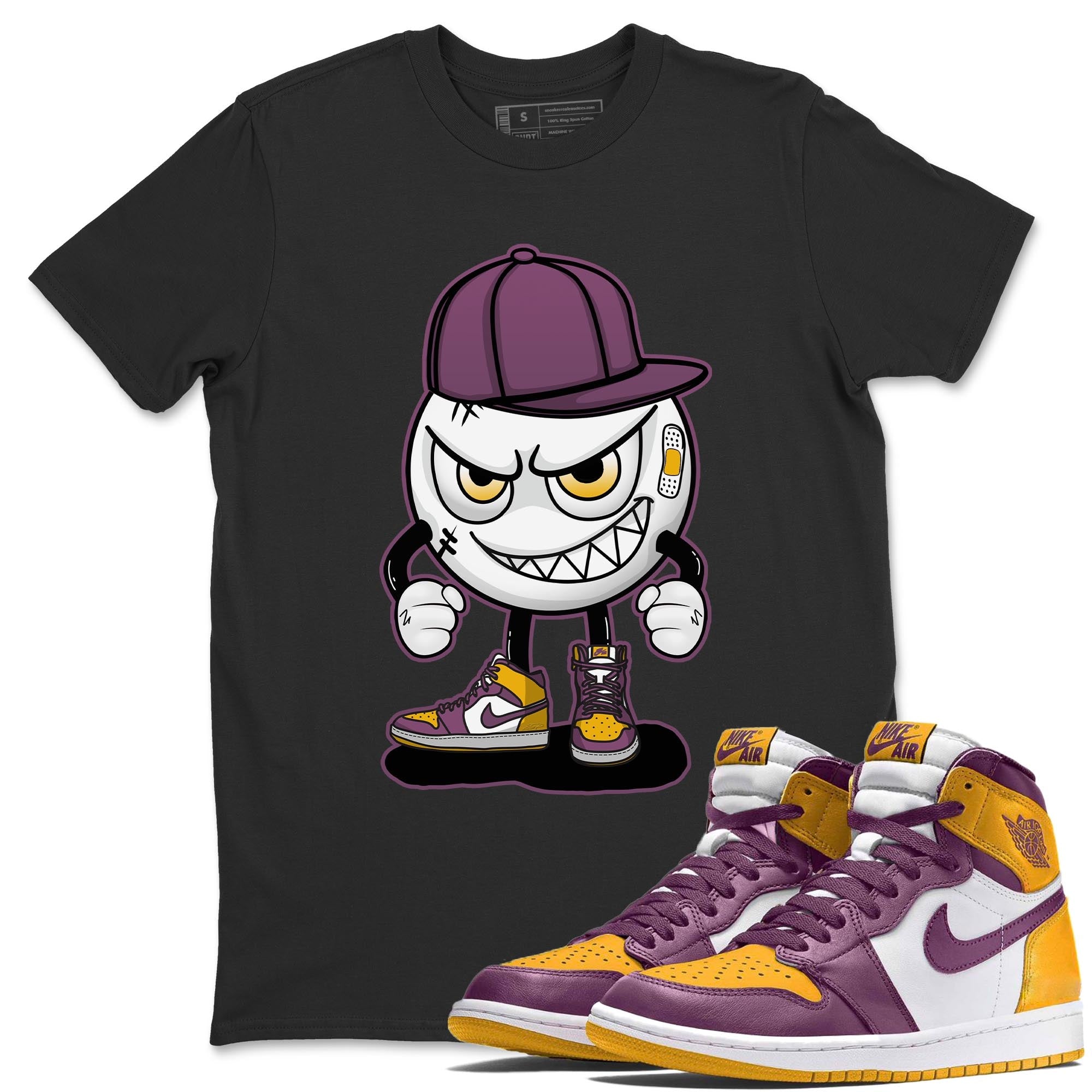 Jordan 1 Brotherhood Sneaker Matching T-Shirt Mischief Emoji Sneaker Tees Jordan 1 Brotherhood Sneaker Release Tees Crew Neck Tees