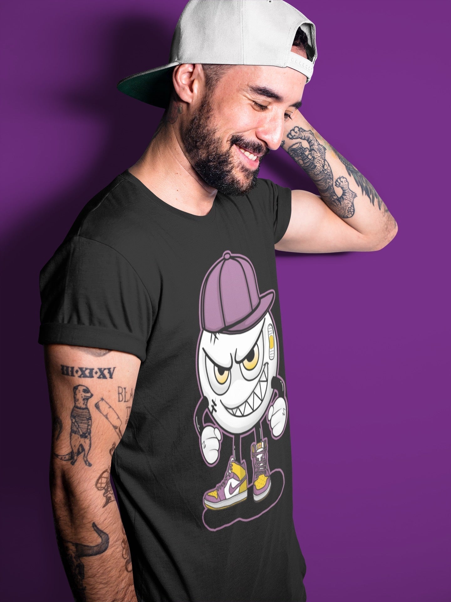 Jordan 1 Brotherhood Sneaker Matching T-Shirt Mischief Emoji Sneaker Tees Jordan 1 Brotherhood Sneaker Release Tees Crew Neck Tees