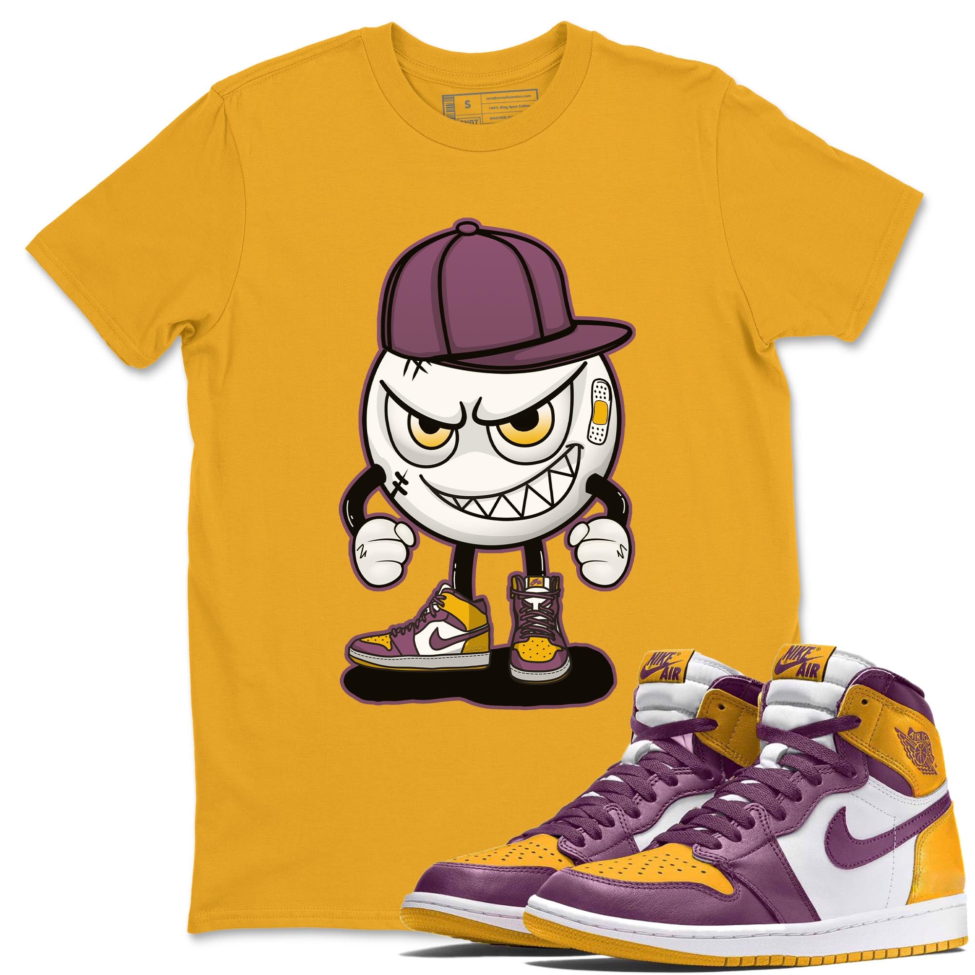 Jordan 1 Brotherhood Sneaker Matching T-Shirt Mischief Emoji Sneaker Tees Jordan 1 Brotherhood Sneaker Release Tees Crew Neck Tees