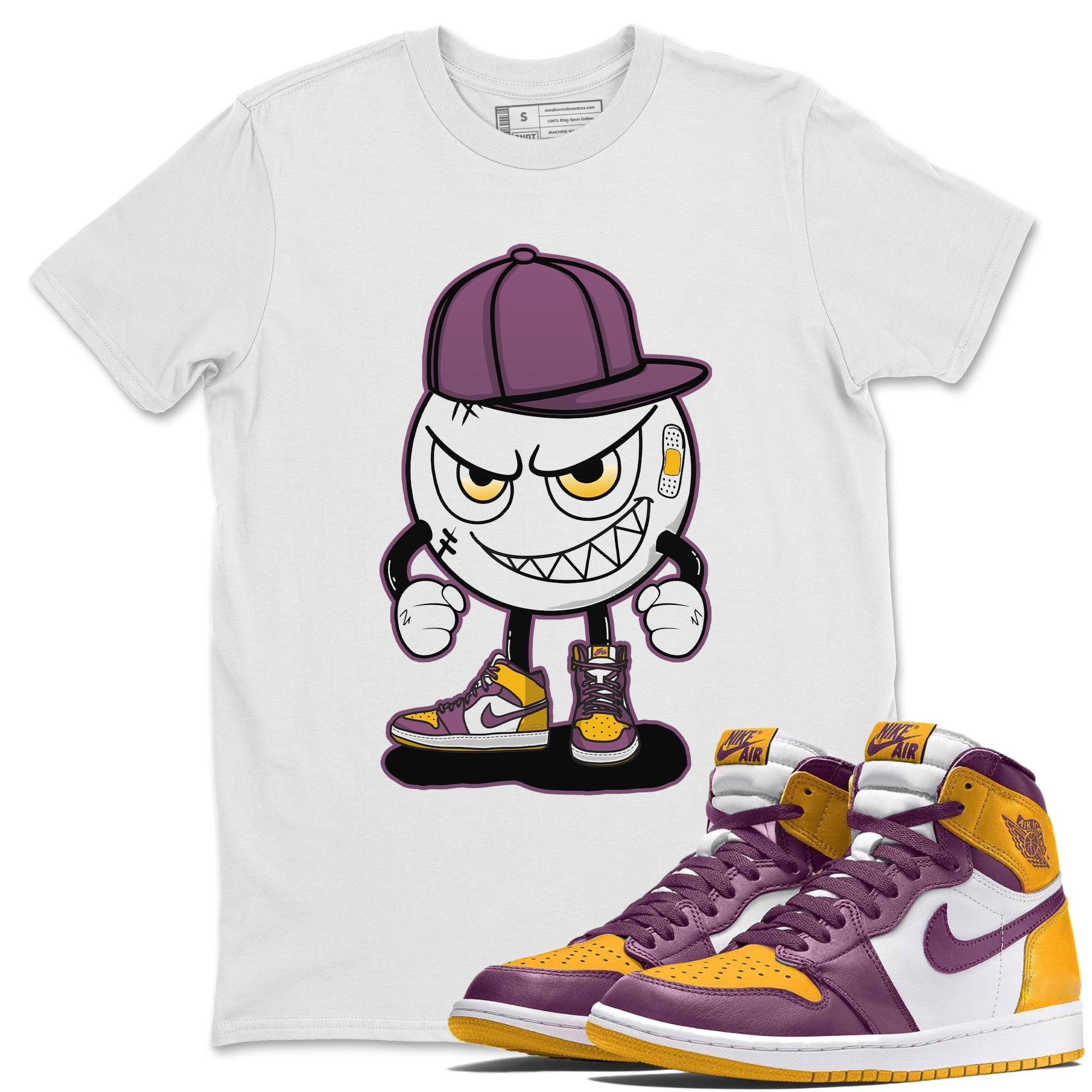 Jordan 1 Brotherhood Sneaker Matching T-Shirt Mischief Emoji Sneaker Tees Jordan 1 Brotherhood Sneaker Release Tees Crew Neck Tees