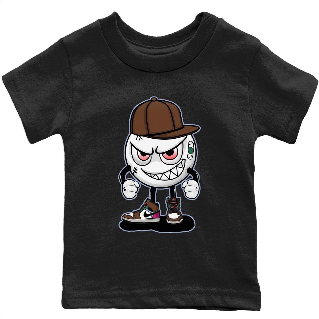 Jordan 1 Hand Crafted Sneaker Matching T-Shirt Mischief Emoji Sneaker Tees Jordan 1 Hand Crafted Sneaker Release Tees Kids Shirts