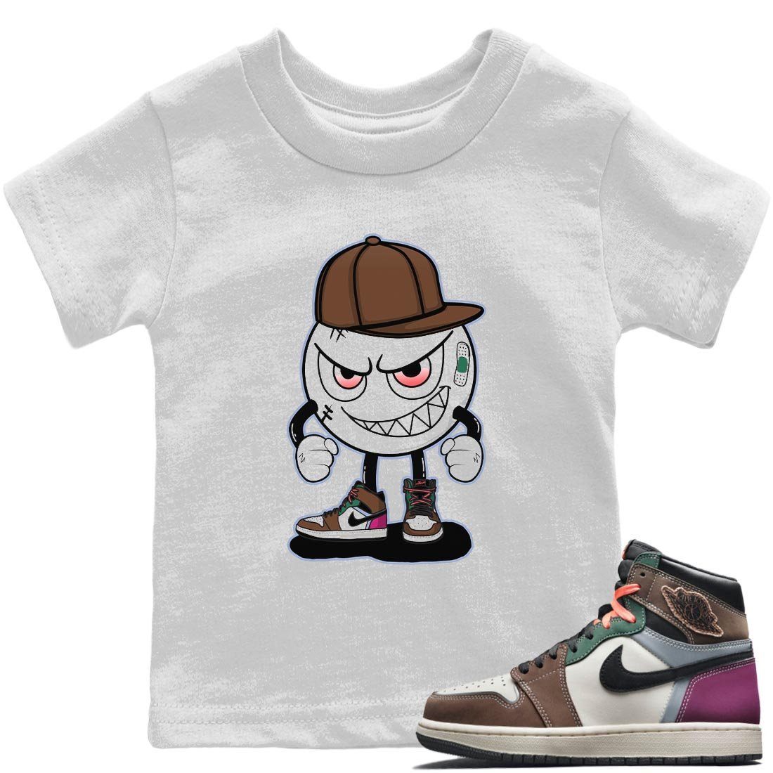 Jordan 1 Hand Crafted Sneaker Matching T-Shirt Mischief Emoji Sneaker Tees Jordan 1 Hand Crafted Sneaker Release Tees Kids Shirts